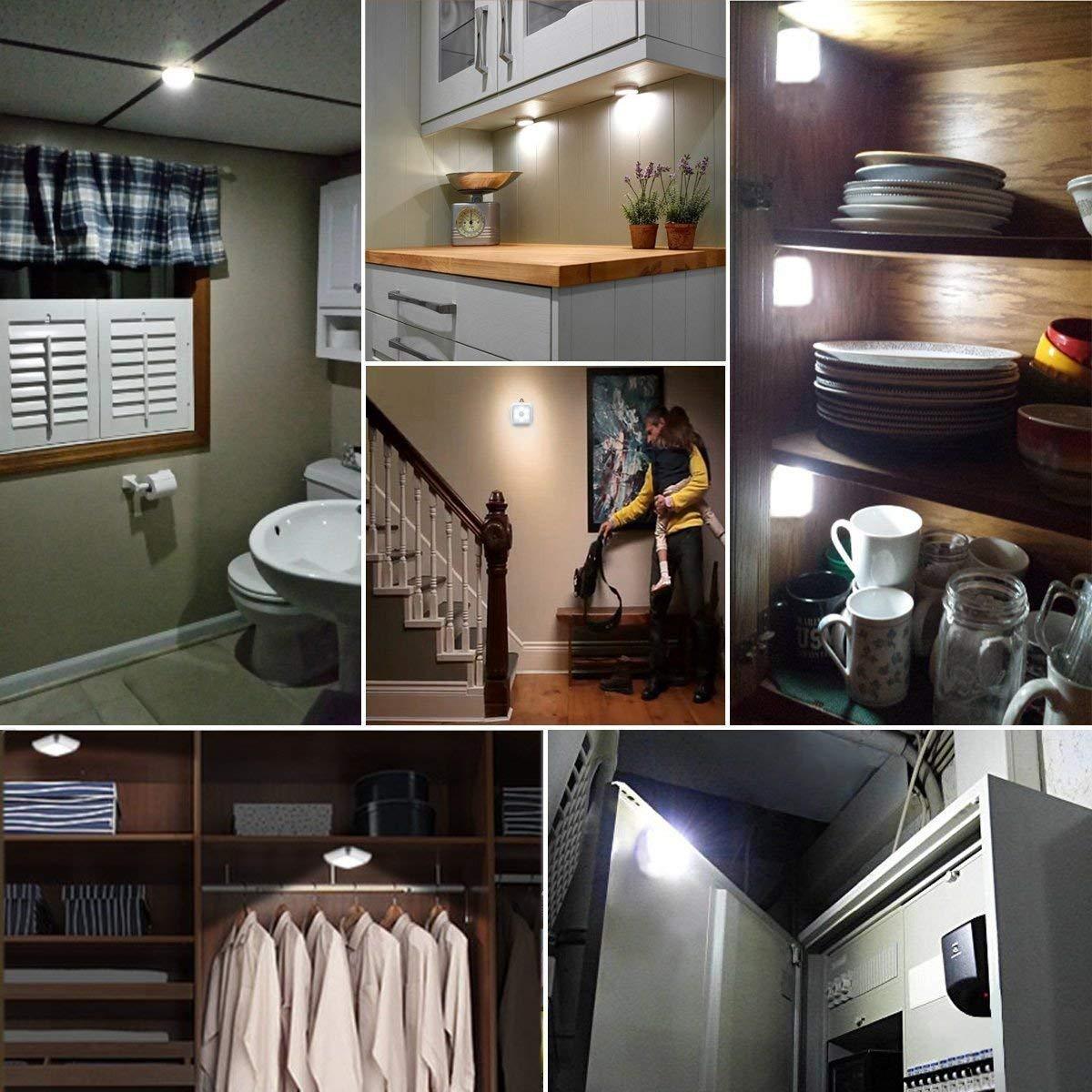 Wireless LED Pair Lamps with Motion sensor night lights lamp bedroom water closet Cabinet Corridor Stairwell Entrance battery lights