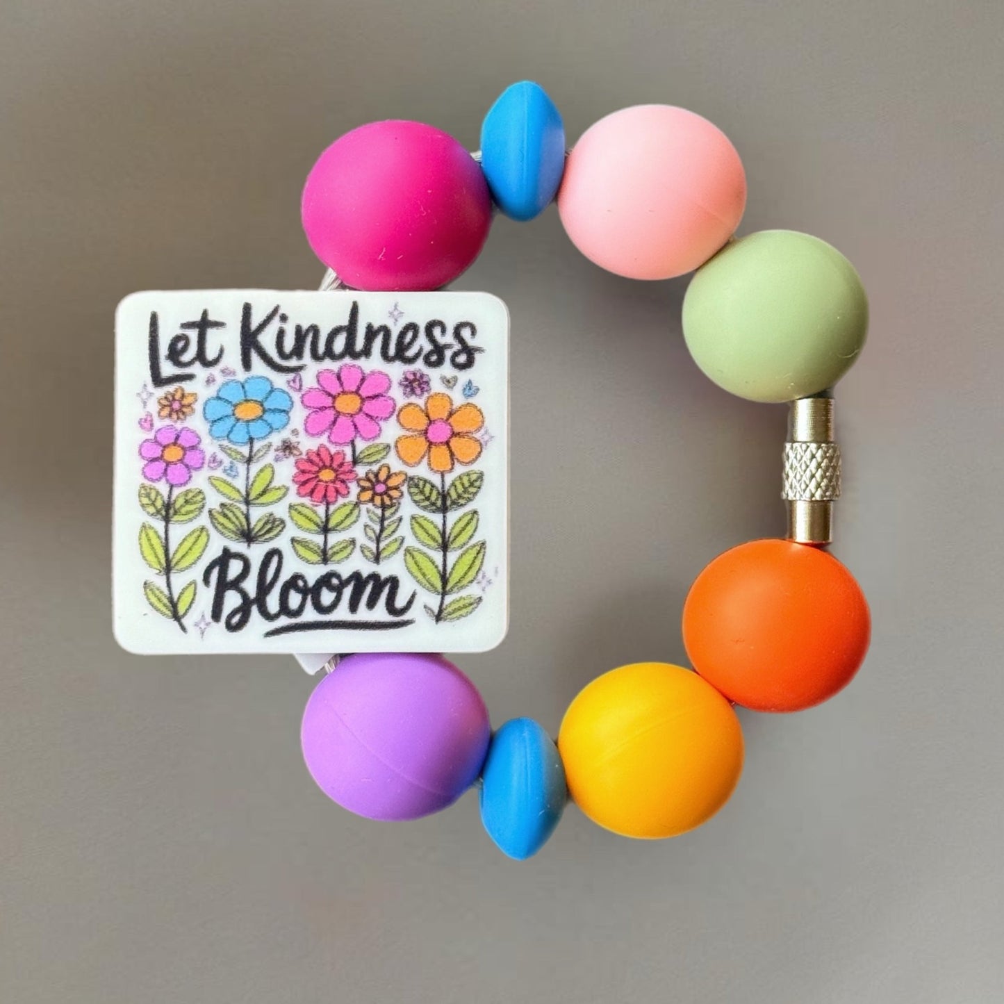 Let Kindness Bloom Handle Bracelet - Tumbler Handle Charm - The Nifty Little Finds - Charm - The Nifty Little Finds