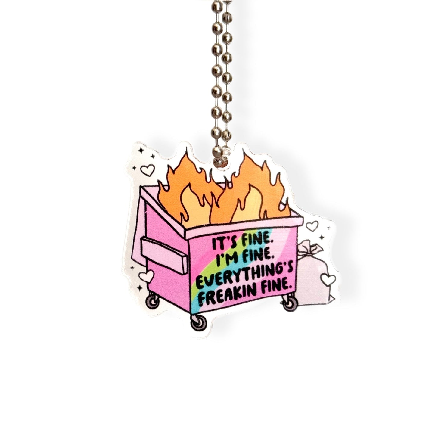 Dumpster Fire - Tumbler Handle Charm - The Nifty Little Finds - Charm - The Nifty Little Finds