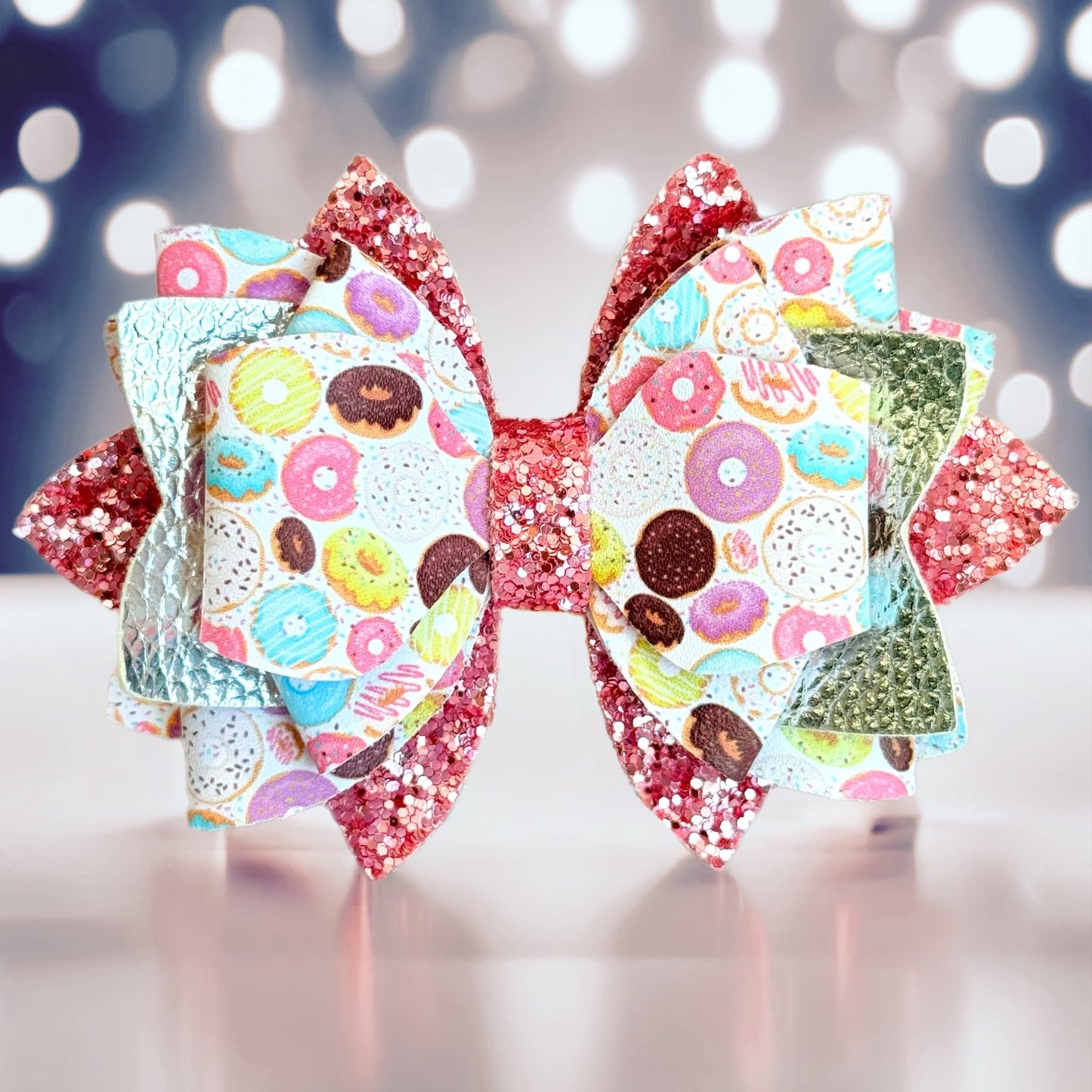 Donut Glitter Tumbler Bow - The Nifty Little Finds - Bow - The Nifty Little Finds