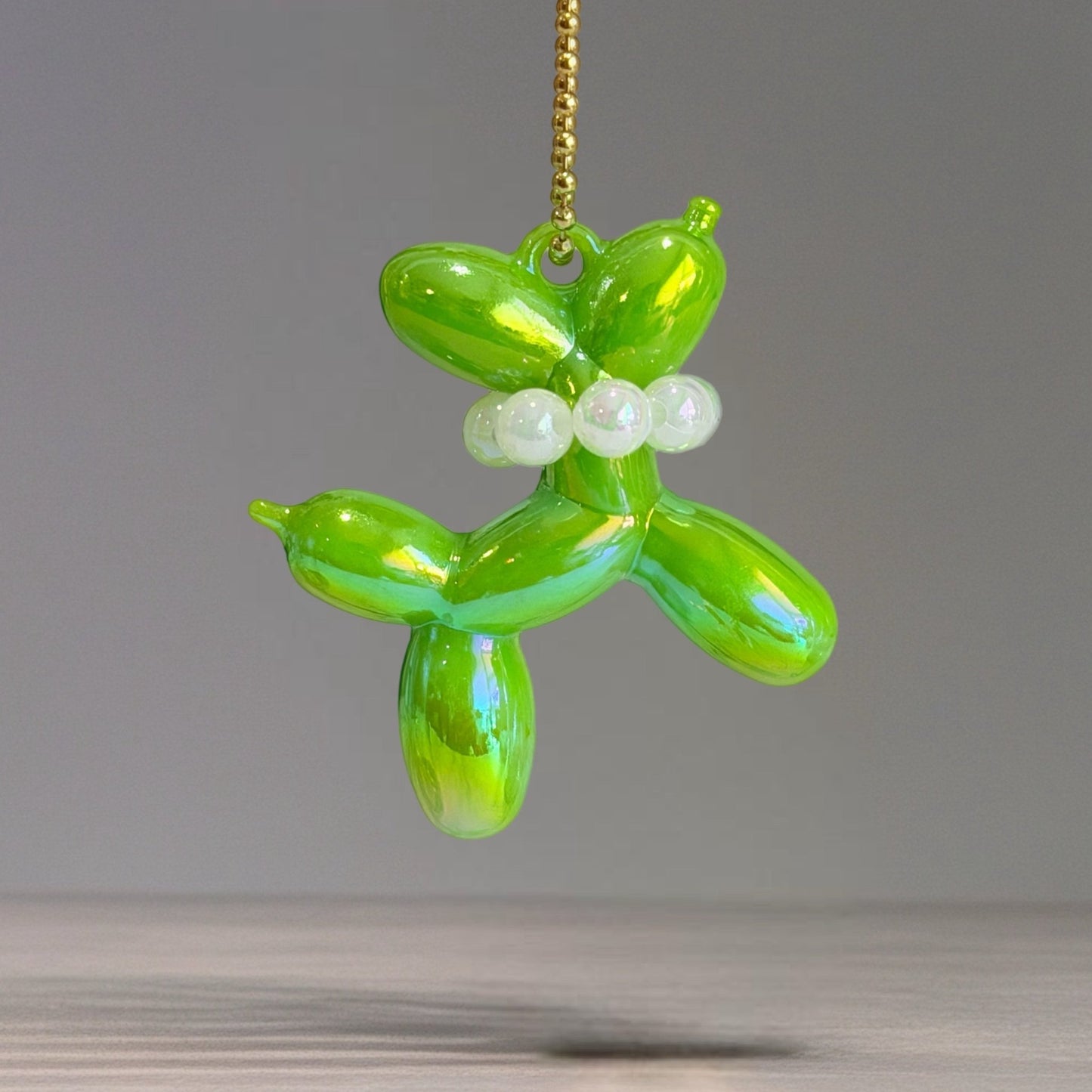 Lime Green Balloon Dog Charm - Tumbler Handle Charm - The Nifty Little Finds - Charm - The Nifty Little Finds