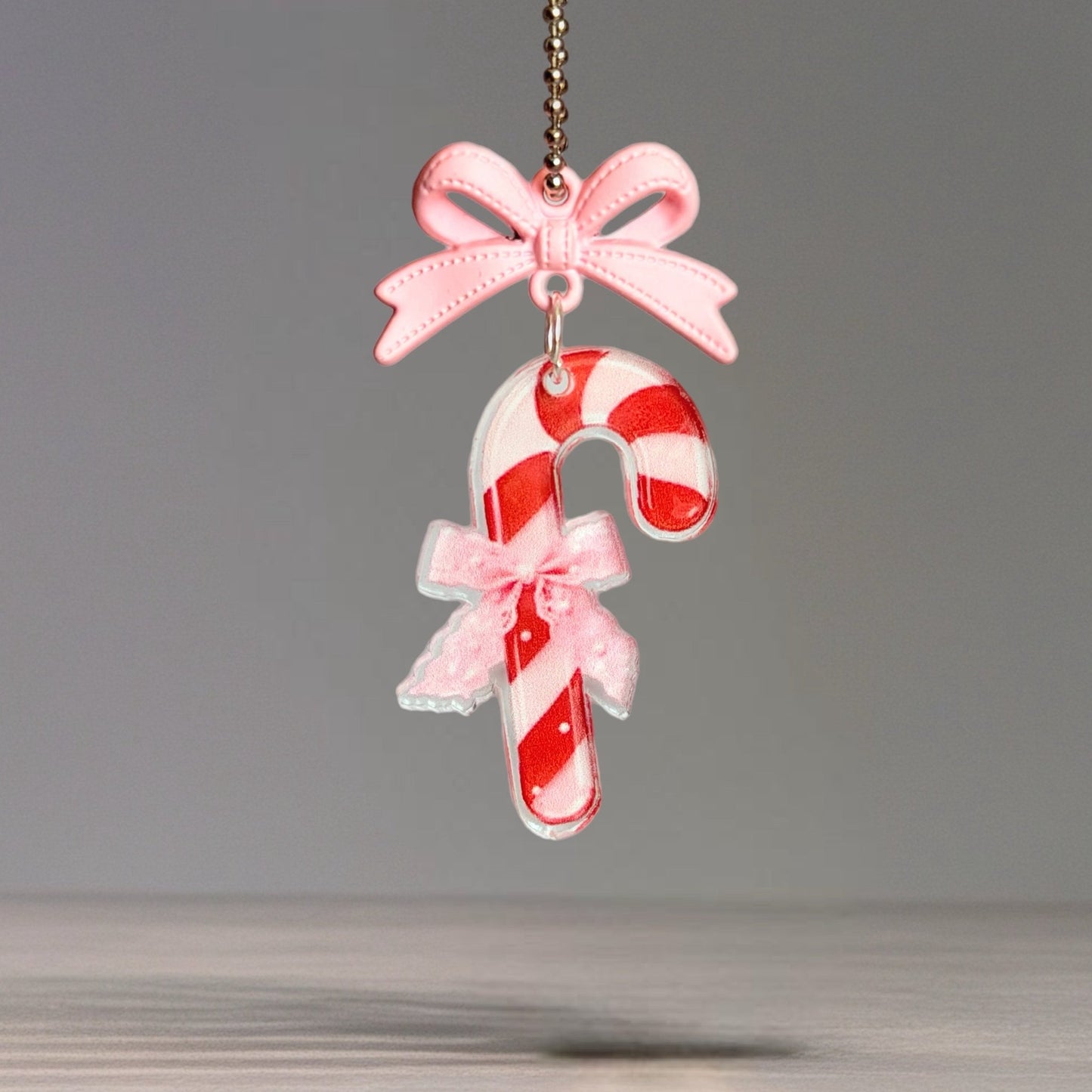 Coquette Candy Cane Charm - Tumbler Handle Charm - The Nifty Little Finds - Charm - The Nifty Little Finds