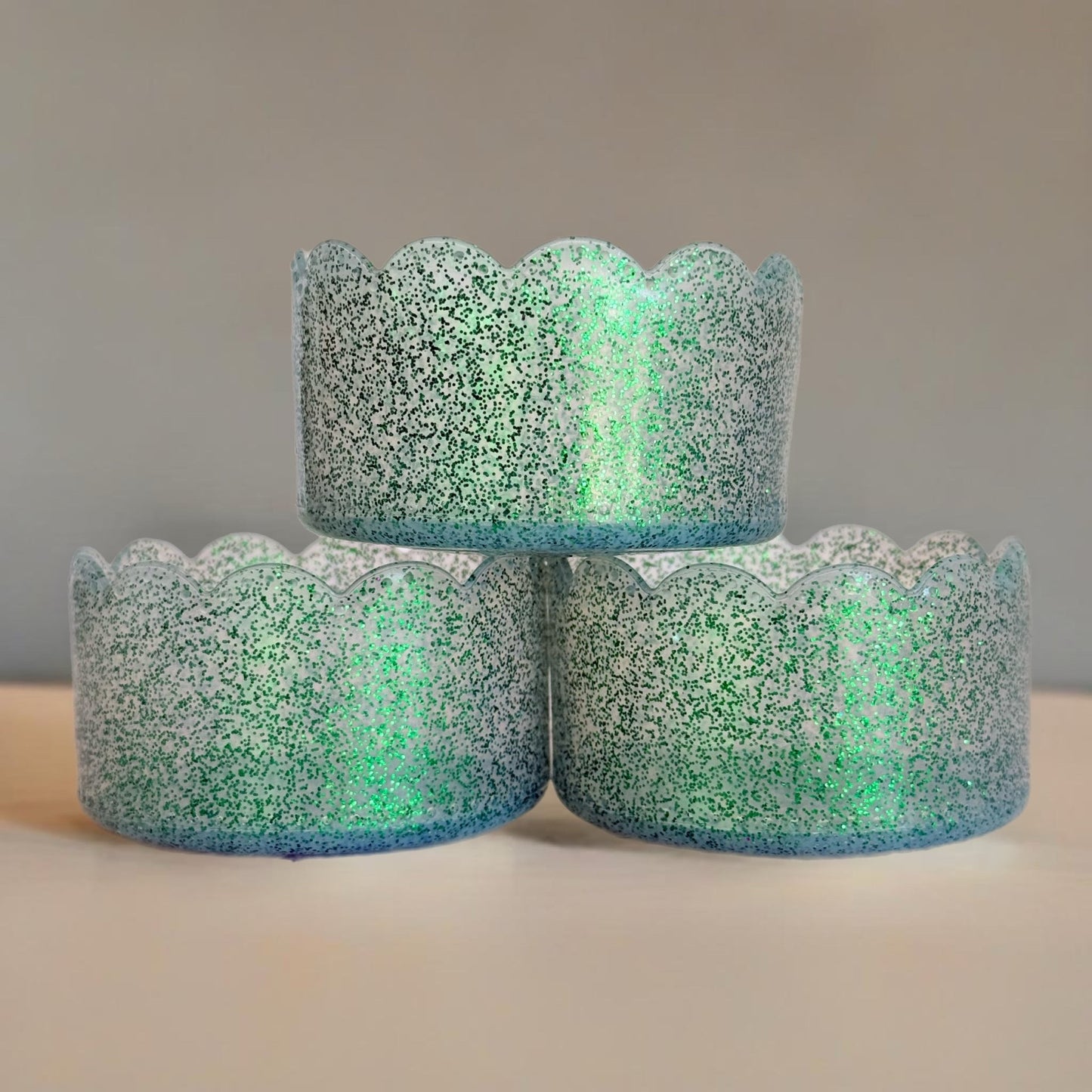 Green Glitter Scalloped Boot - The Nifty Little Finds - Boot - The Nifty Little Finds