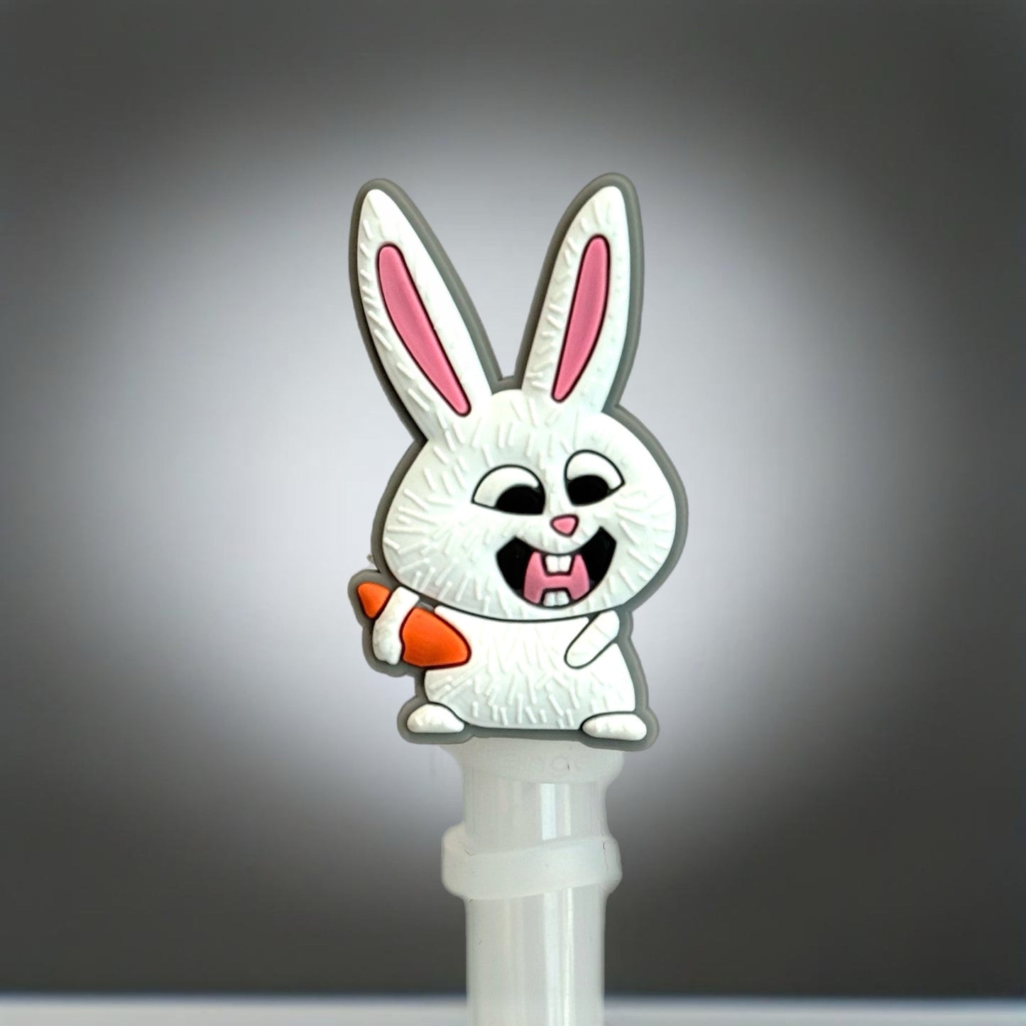 Funny Bunny Straw Topper - The Nifty Little Finds - The Nifty Little Finds