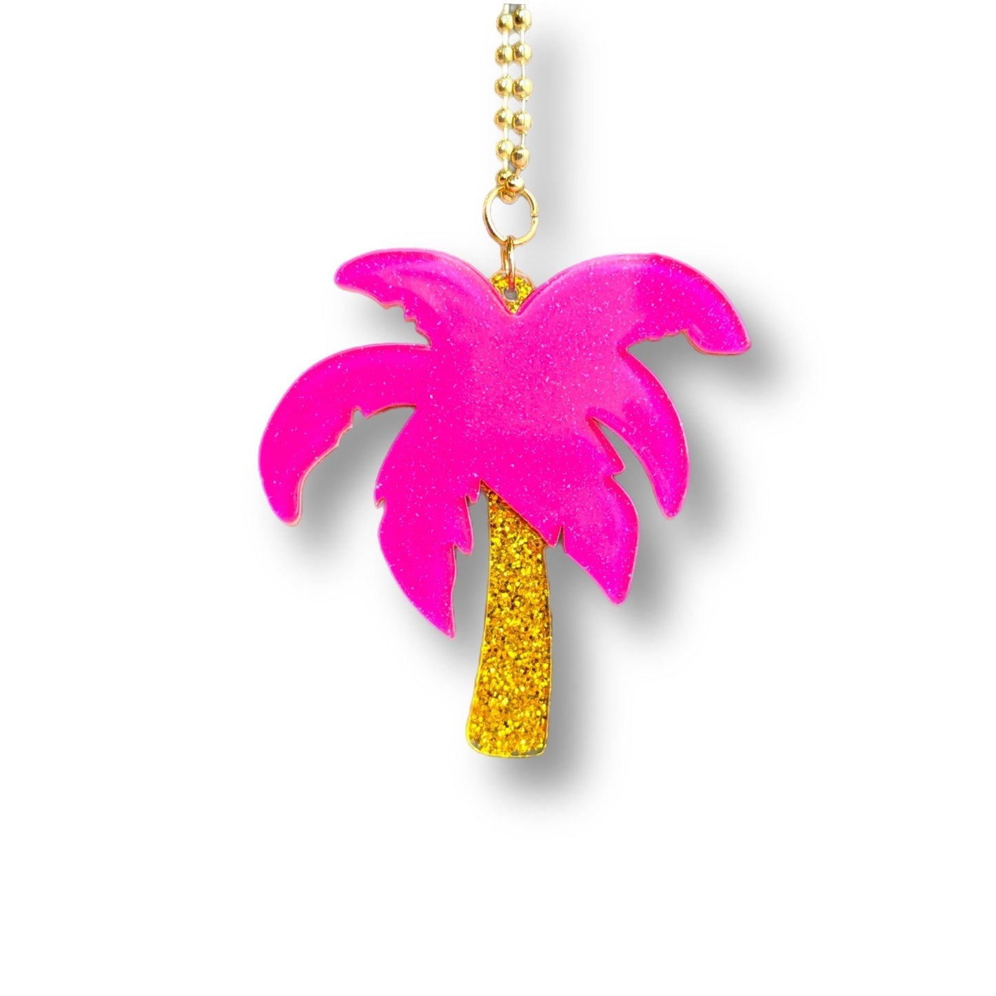 PINK PALM TREE Charm - Tumbler Handle Charm - The Nifty Little Finds - Charm - The Nifty Little Finds