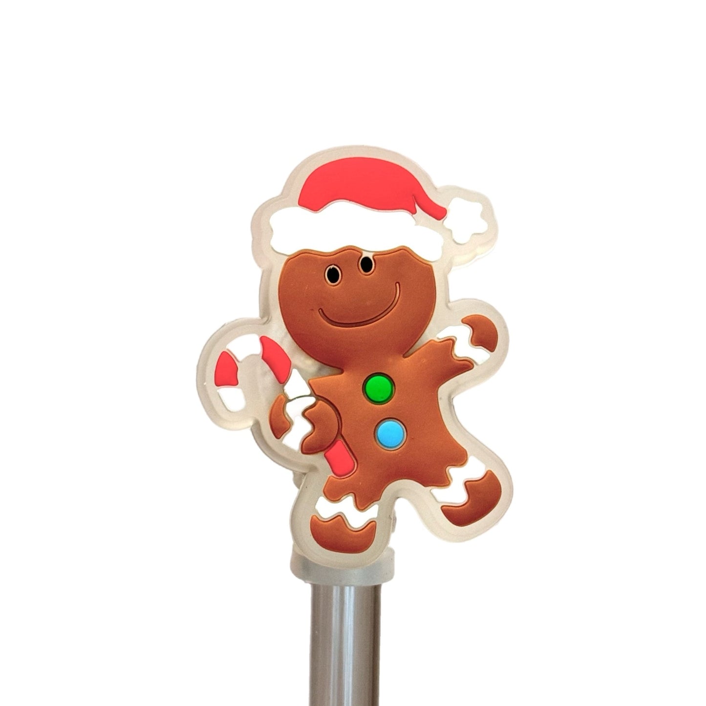 LED LIGHT UP GINGERBREAD MAN Straw Topper - The Nifty Little Finds - Deluxe Straw Topper - The Nifty Little Finds
