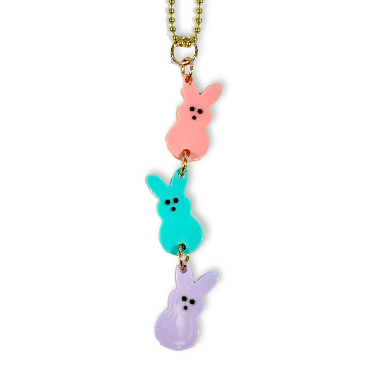 Pastel Peeps Bunnies Charm - Tumbler Handle Charm - The Nifty Little Finds - Charm - The Nifty Little Finds