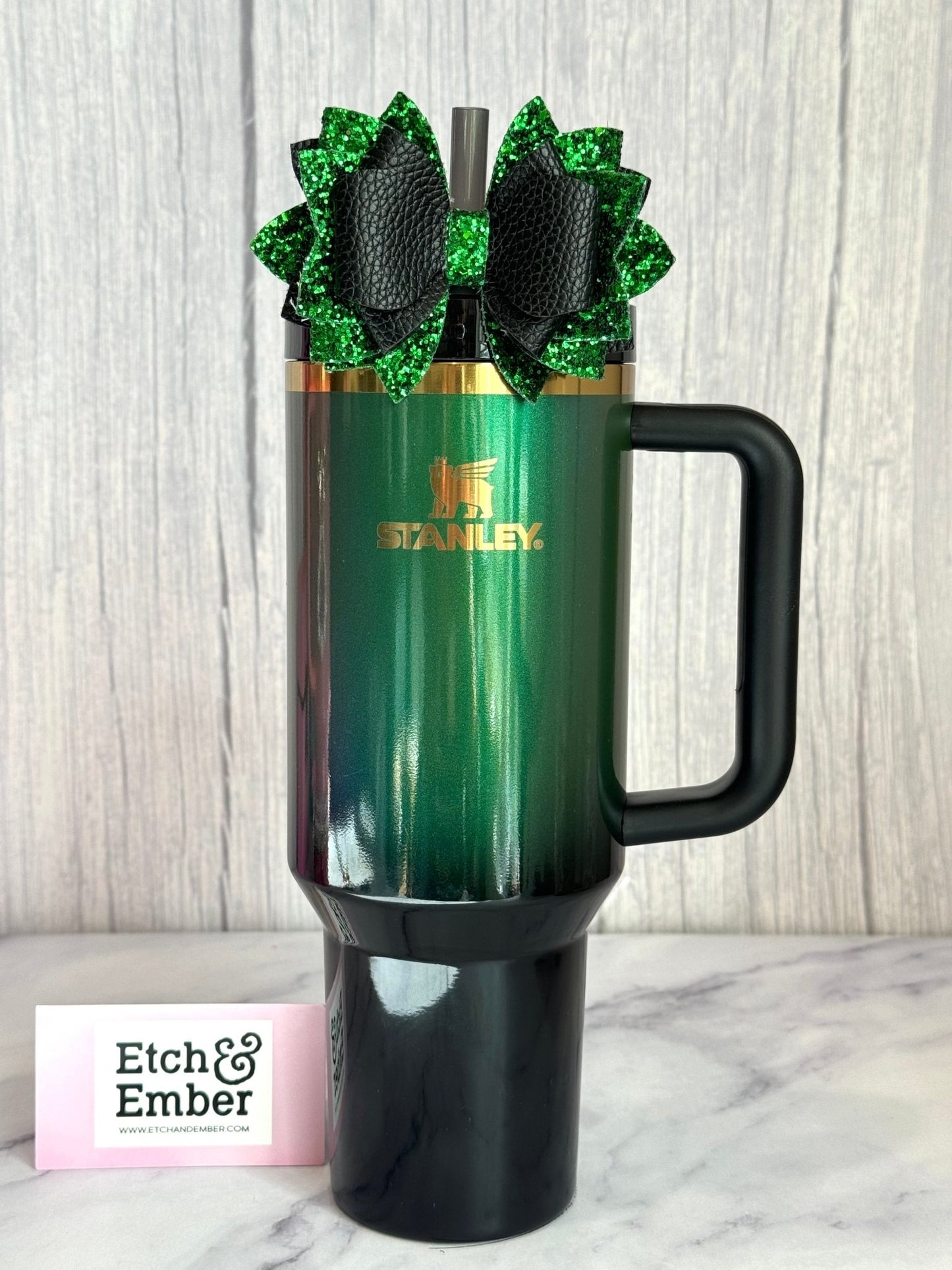 Wicked Black & Green Tumbler Bow - The Nifty Little Finds - Bow - The Nifty Little Finds
