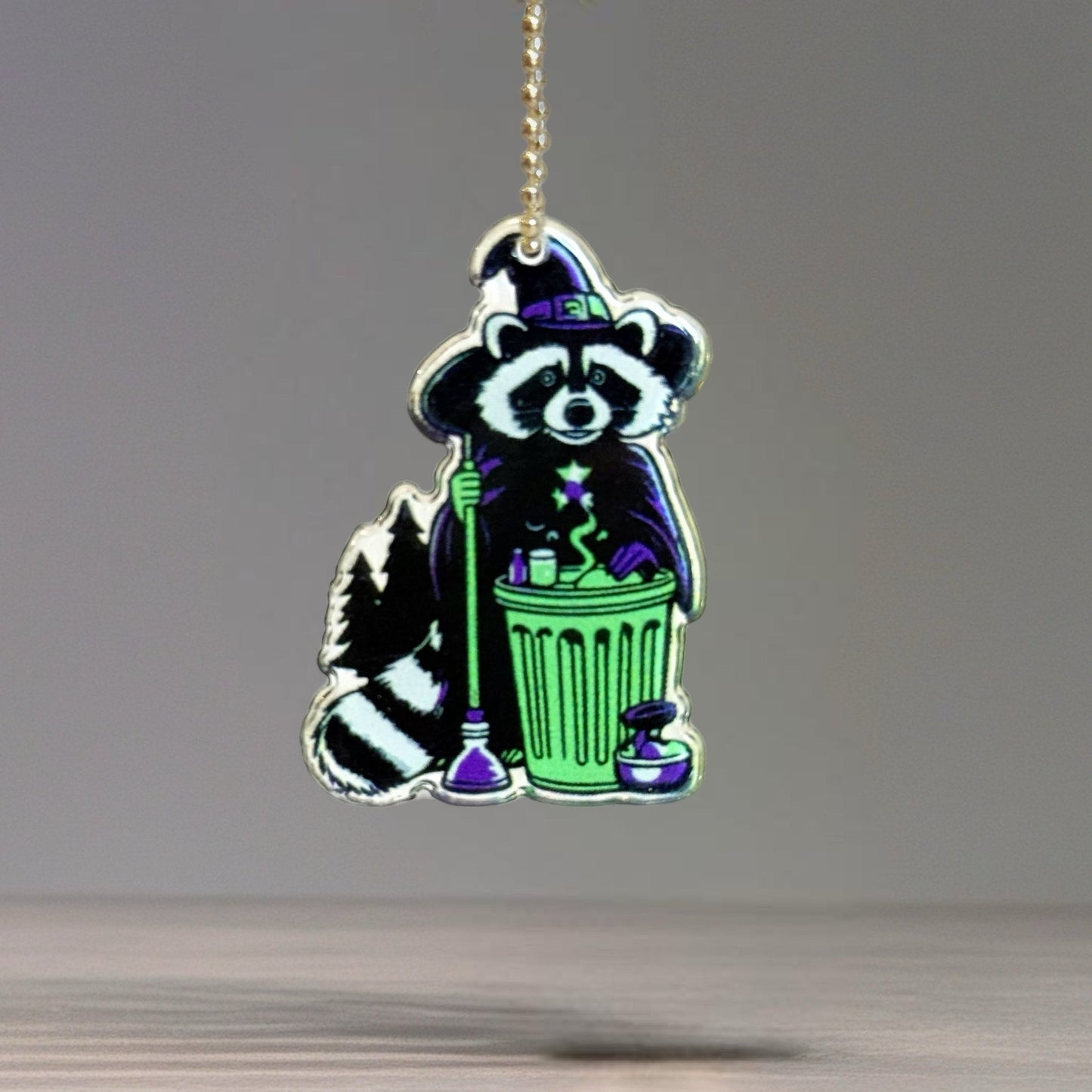 Trash Panda Halloween Charm - Tumbler Handle Charm - The Nifty Little Finds - Charm - The Nifty Little Finds