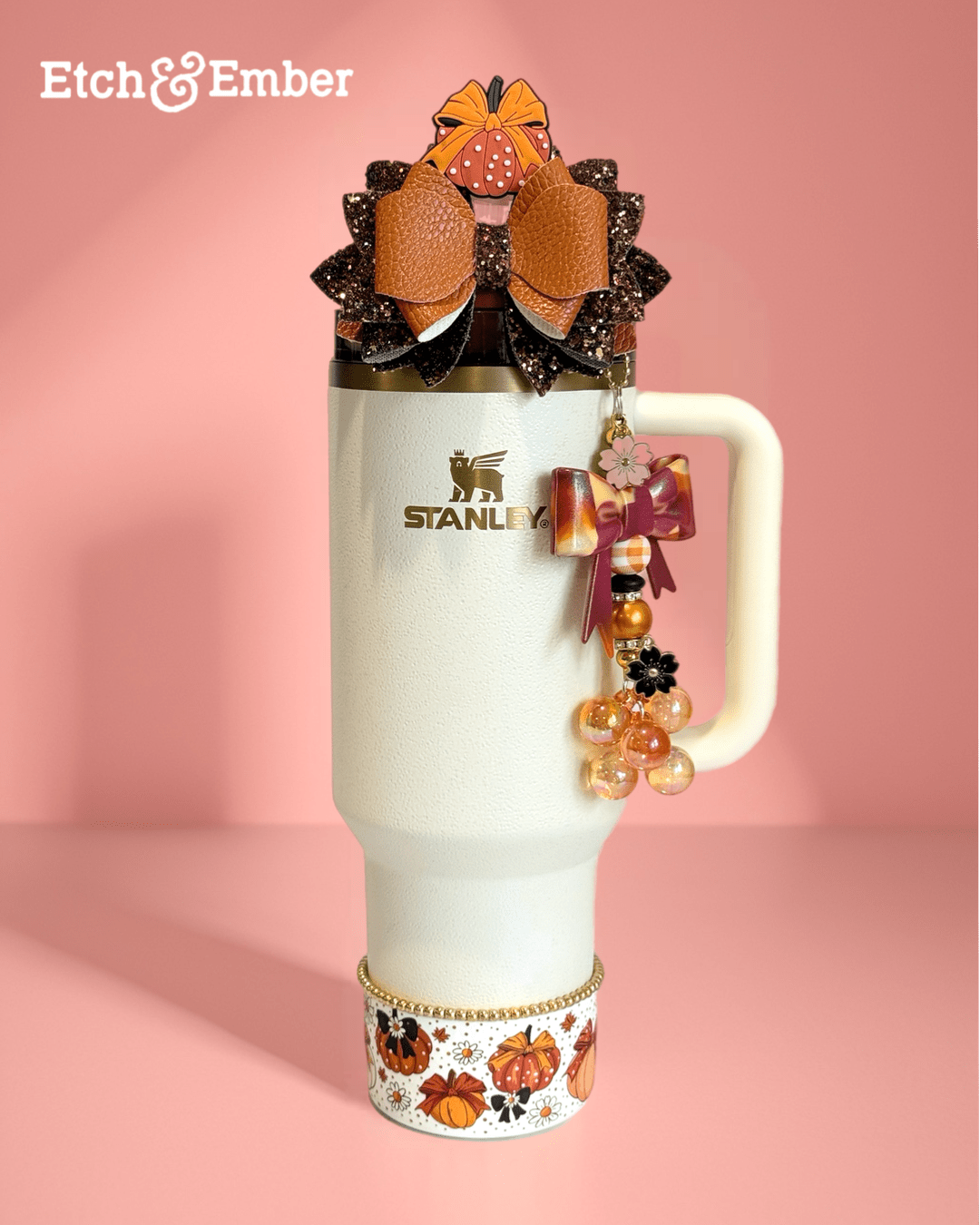 Polka Dot Pumpkin Straw Topper - The Nifty Little Finds - The Nifty Little Finds