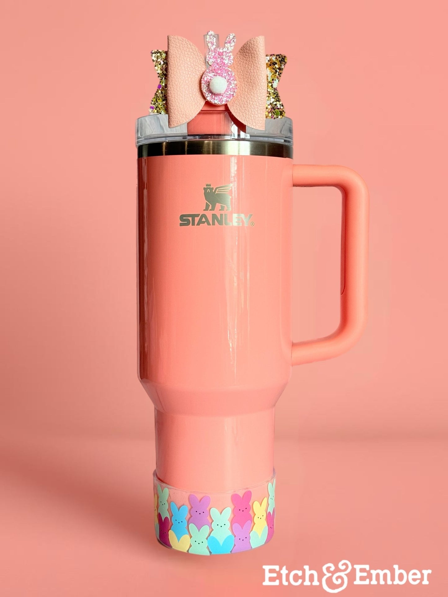 Peachy Pink Peeps Tumbler Bow - The Nifty Little Finds - Bow - The Nifty Little Finds