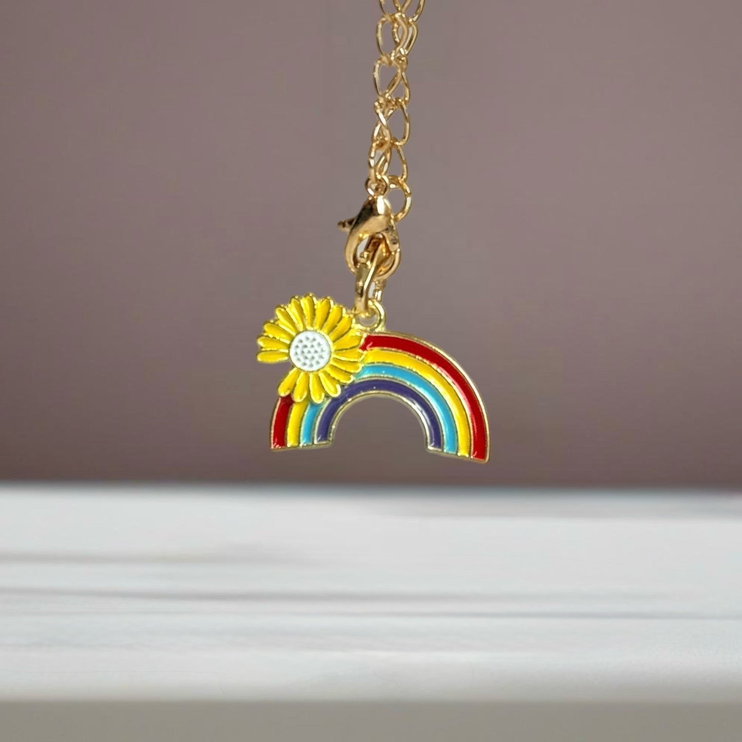 Happy Rainbow Charm - Tumbler Handle Charm - The Nifty Little Finds - Charm - The Nifty Little Finds