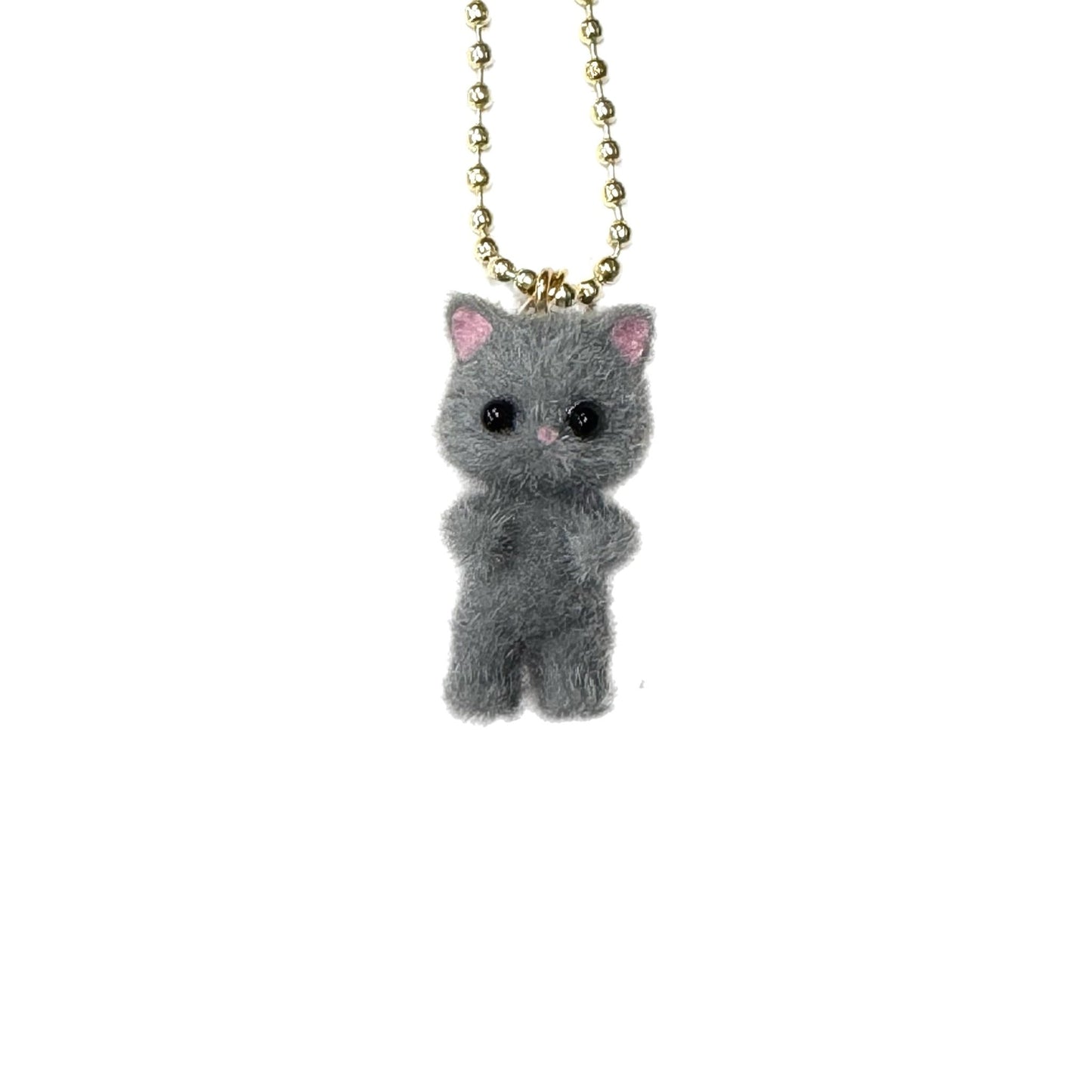 Fuzzy Kitty Charm - Tumbler Handle Charm - The Nifty Little Finds - Charm - The Nifty Little Finds
