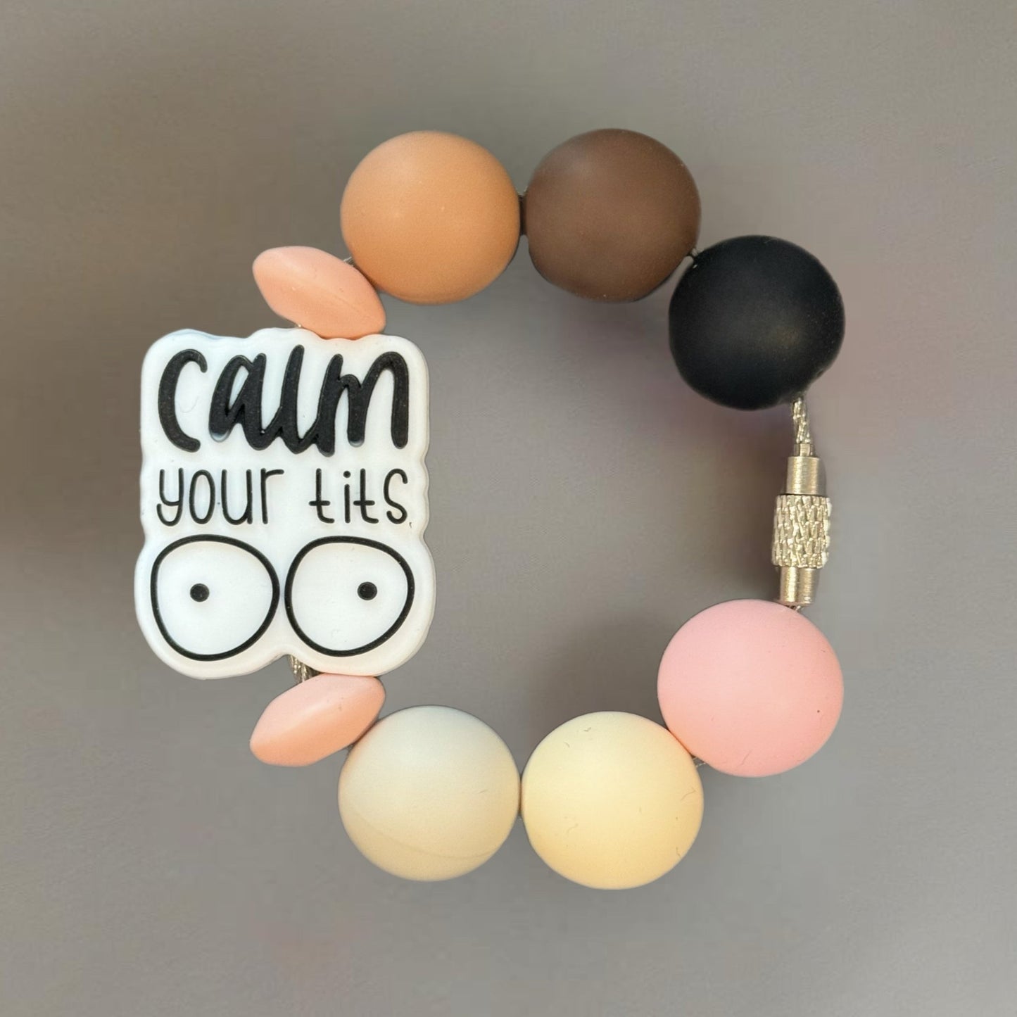 Calm Your T!ts Handle Bracelet - Tumbler Handle Charm - The Nifty Little Finds - Charm - The Nifty Little Finds