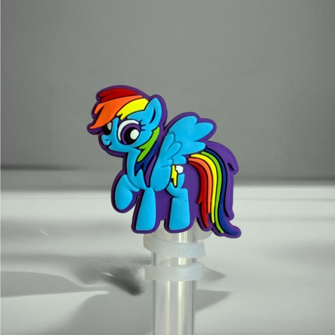RAINBOW PONY Straw Topper - The Nifty Little Finds - The Nifty Little Finds