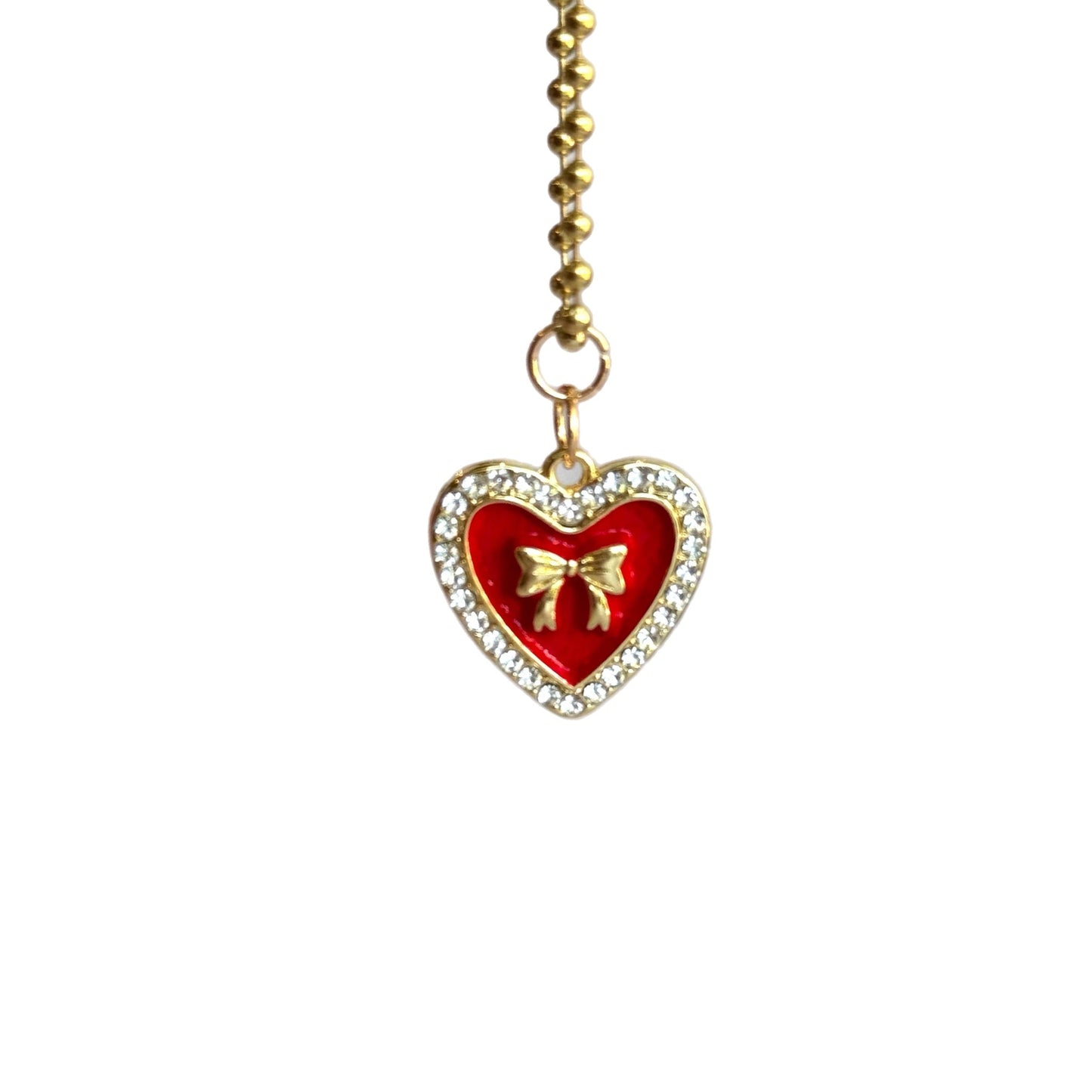 Coquette Heart Charm - Tumbler Handle Charm - The Nifty Little Finds - Charm - The Nifty Little Finds