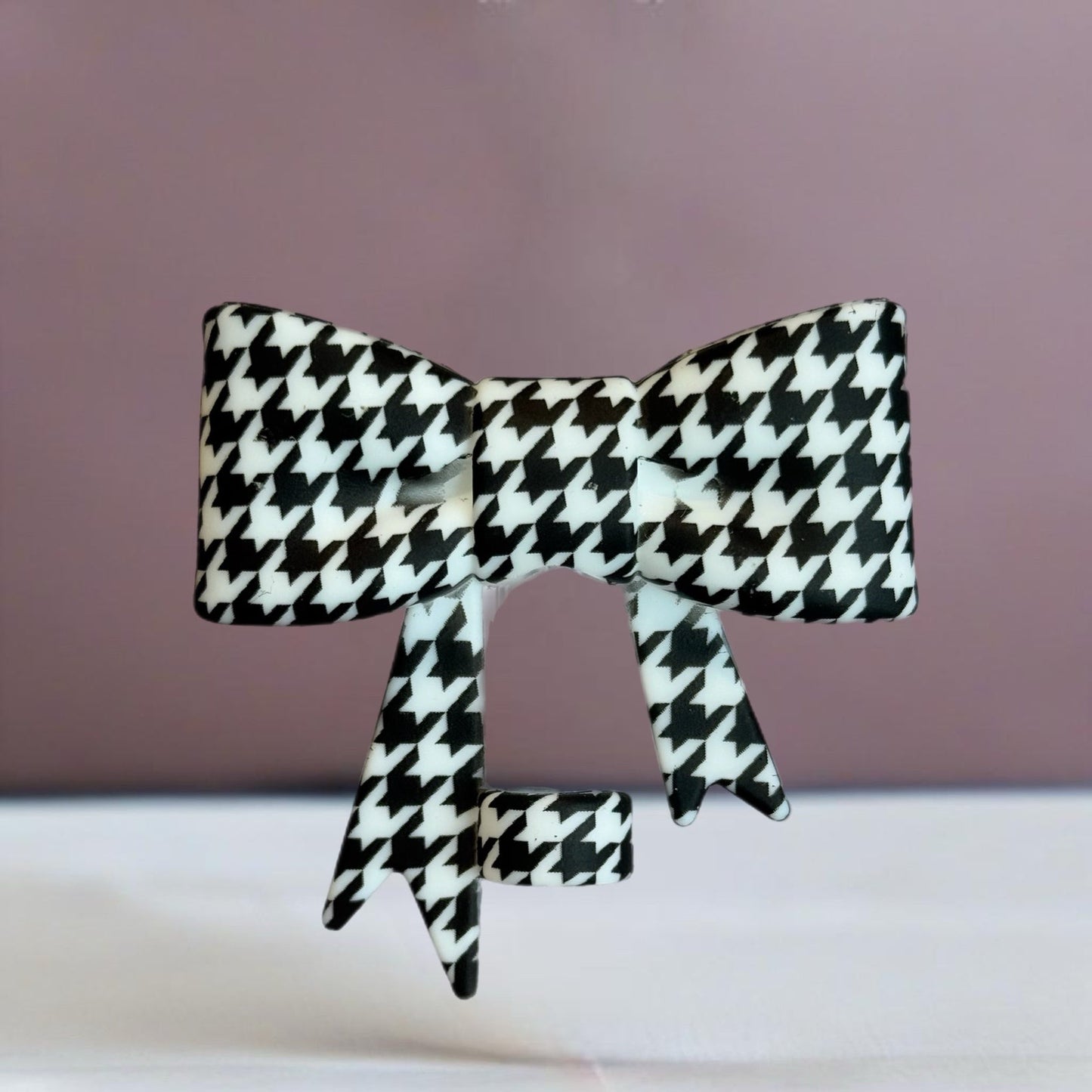 Houndstooth 3D Bow Straw Topper - The Nifty Little Finds - 3D Bow Straw Topper - The Nifty Little Finds