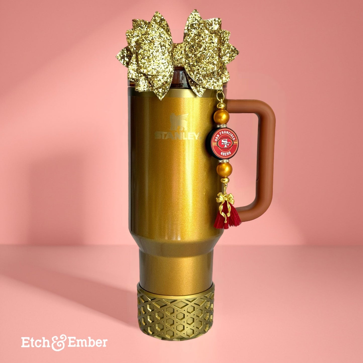Football Bar Charm - Tumbler Handle Charm - The Nifty Little Finds - Charm - The Nifty Little Finds