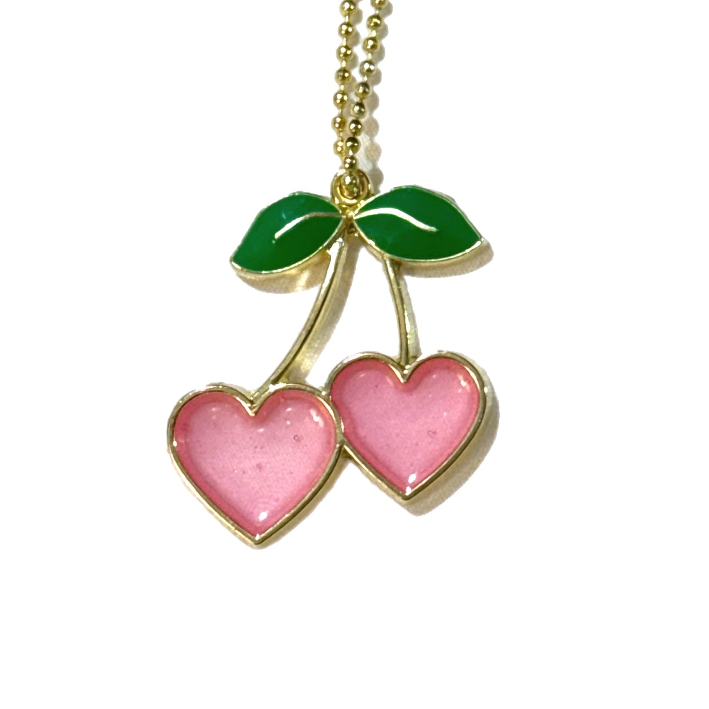 Cherry Heart Charm - Tumbler Handle Charm - The Nifty Little Finds - Charm - The Nifty Little Finds