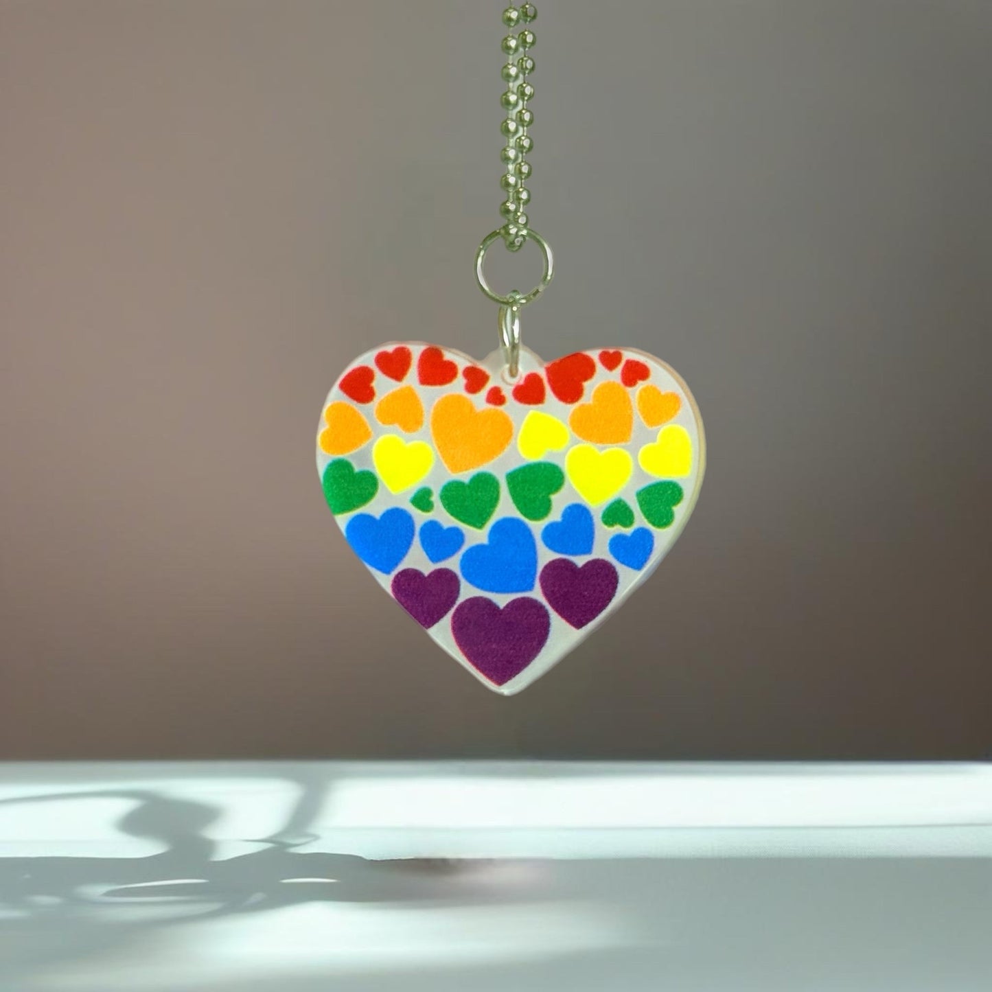 Rainbow Heart Charm - Tumbler Handle Charm - The Nifty Little Finds - Charm - The Nifty Little Finds