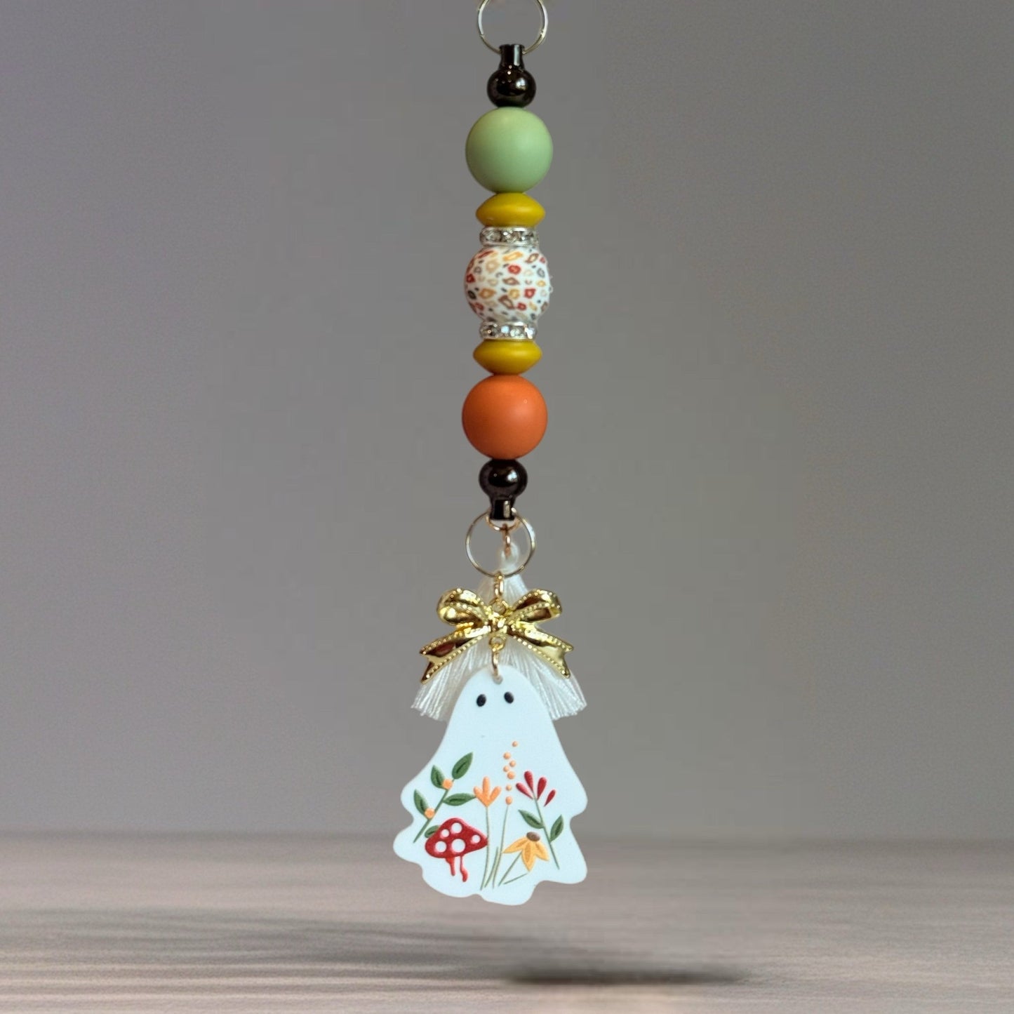 Floral Ghost Deluxe Bar Charm - Tumbler Handle Charm - The Nifty Little Finds - Charm - The Nifty Little Finds