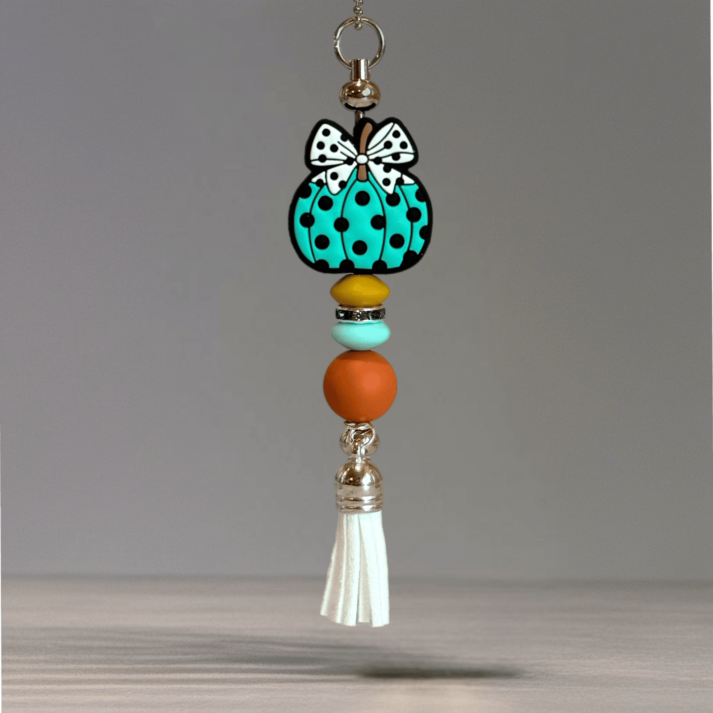 Teal Polka Dot Bar Charm - Tumbler Handle Charm - The Nifty Little Finds - Charm - The Nifty Little Finds
