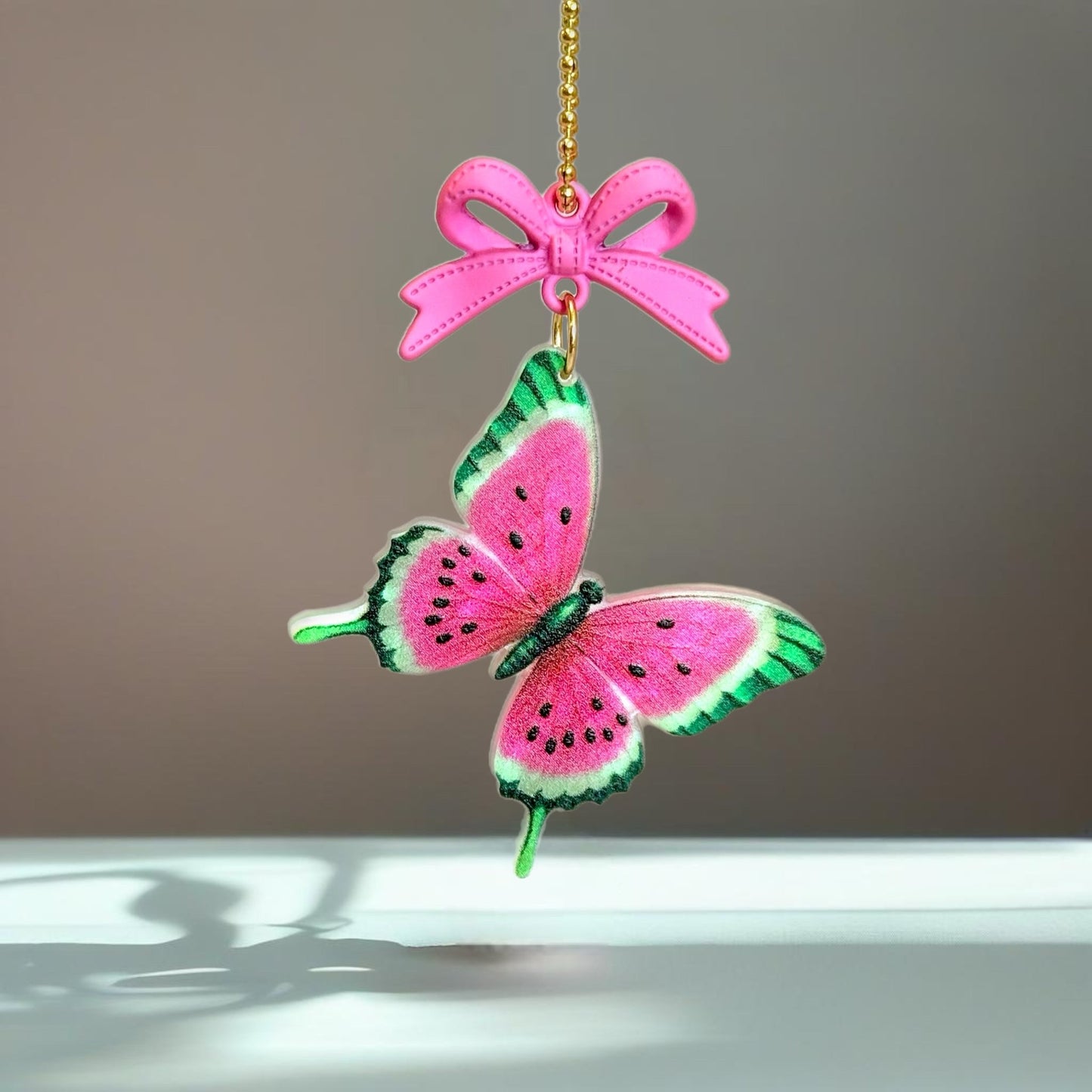 Watermelon Butterfly Charm - Tumbler Handle Charm - The Nifty Little Finds - Charm - The Nifty Little Finds