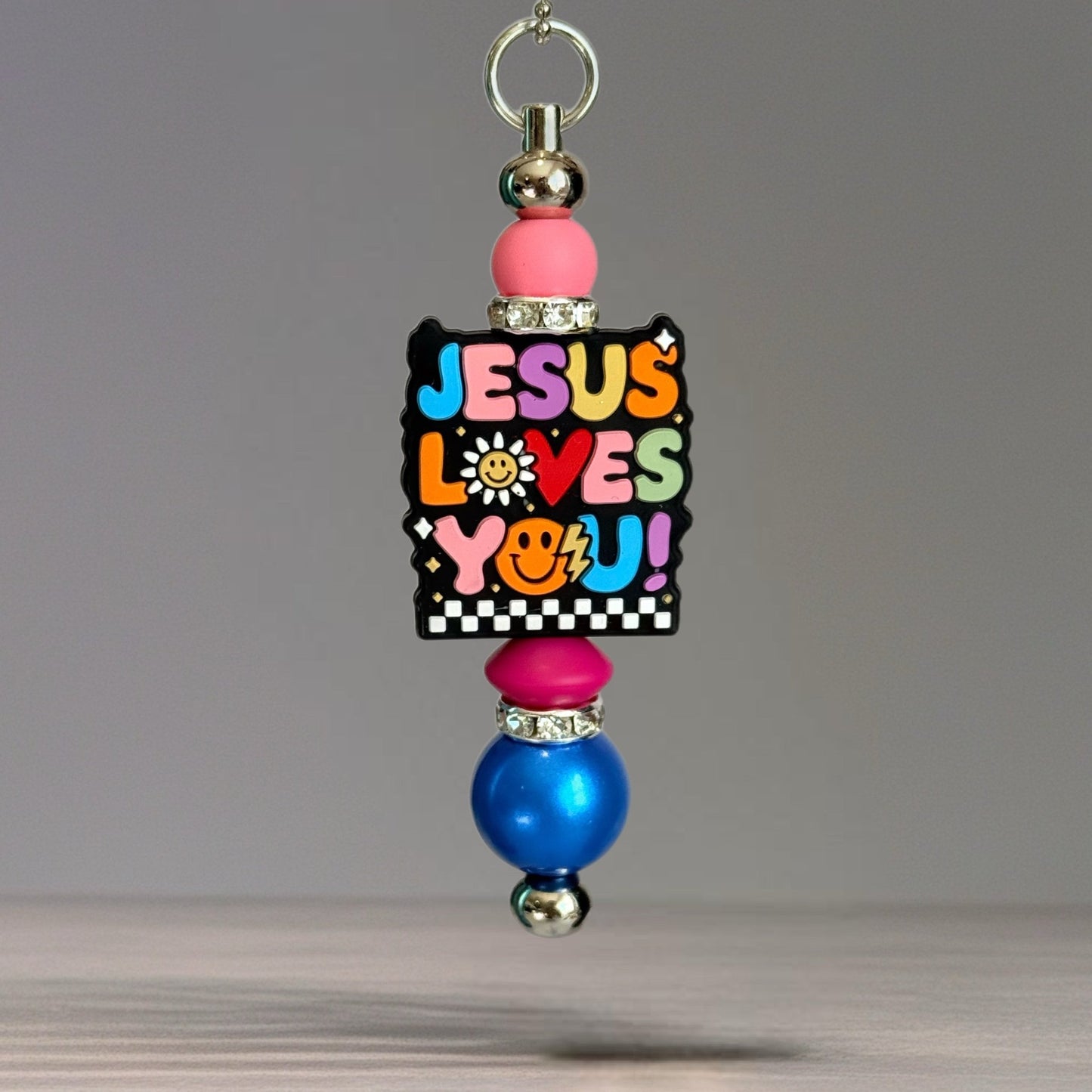 Jesus Loves You Bar Charm - Tumbler Handle Charm - The Nifty Little Finds - Charm - The Nifty Little Finds