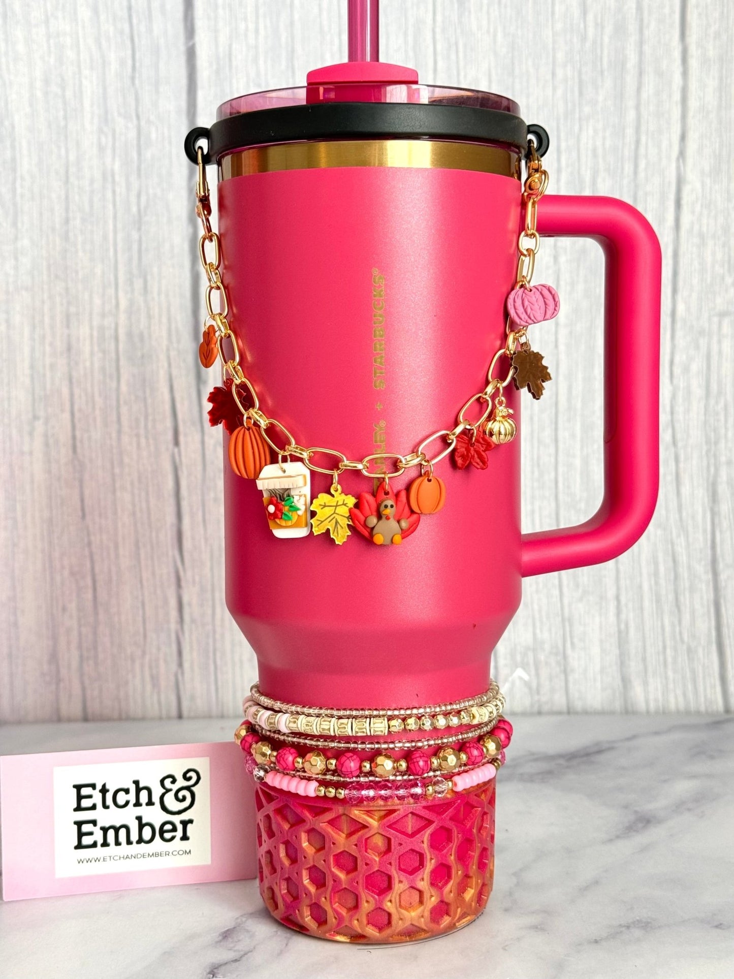 Fall Vibes Deluxe Tumbler Charm Necklace - The Nifty Little Finds - Necklace - The Nifty Little Finds
