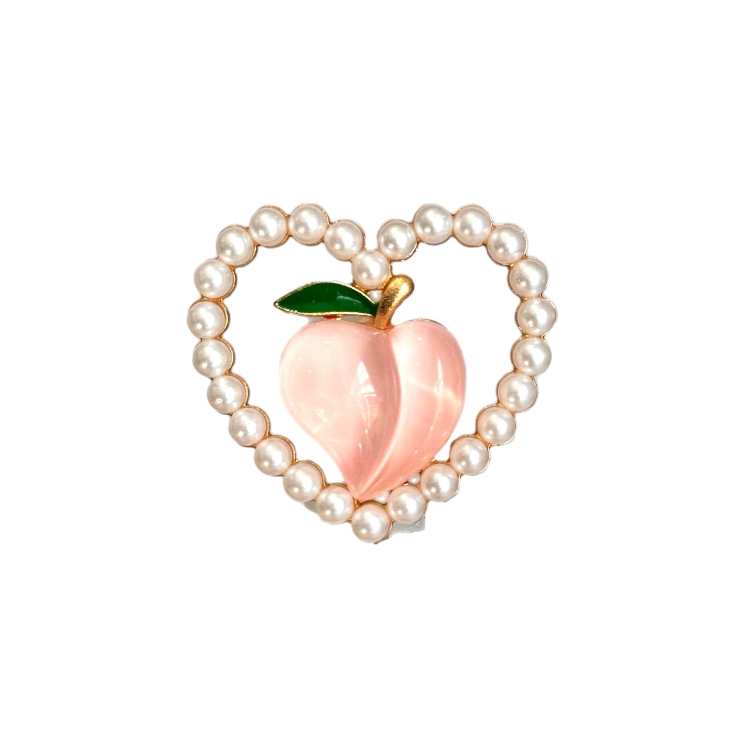 Peach & Pearls Deluxe Metal Straw Topper - The Nifty Little Finds - Deluxe Straw Topper - The Nifty Little Finds