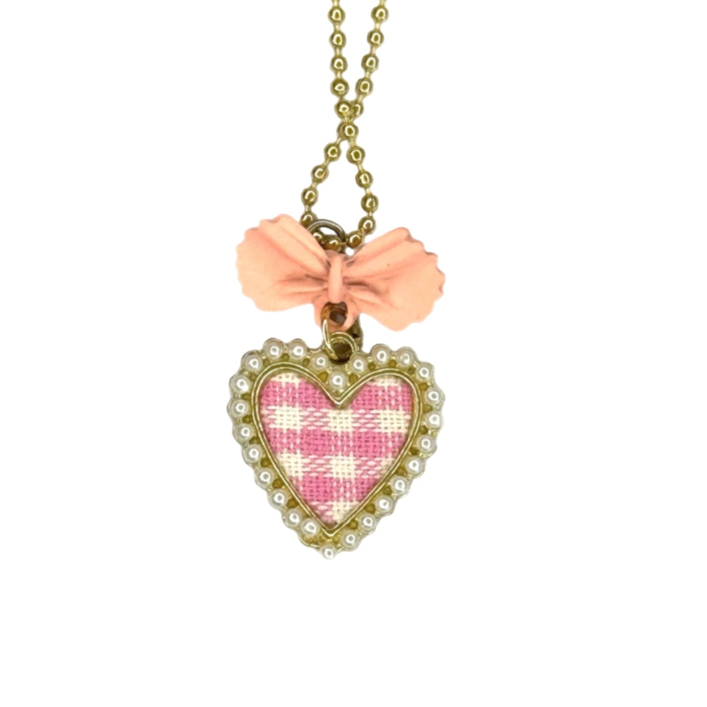 Pearl Heart Plaid - Tumbler Handle Charms - The Nifty Little Finds - Charm - The Nifty Little Finds