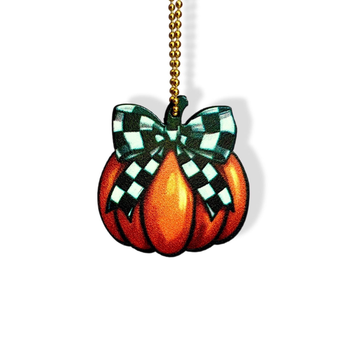 Checkers Pumpkin Charm - Tumbler Handle Charm - The Nifty Little Finds - Charm - The Nifty Little Finds