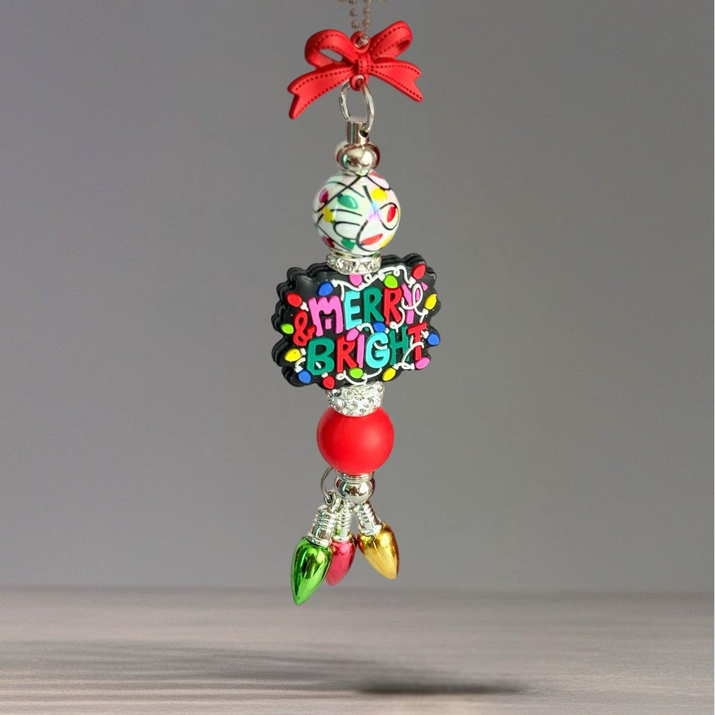 Merry & Bright Bar Charm - Tumbler Handle Charm - The Nifty Little Finds - Charm - The Nifty Little Finds