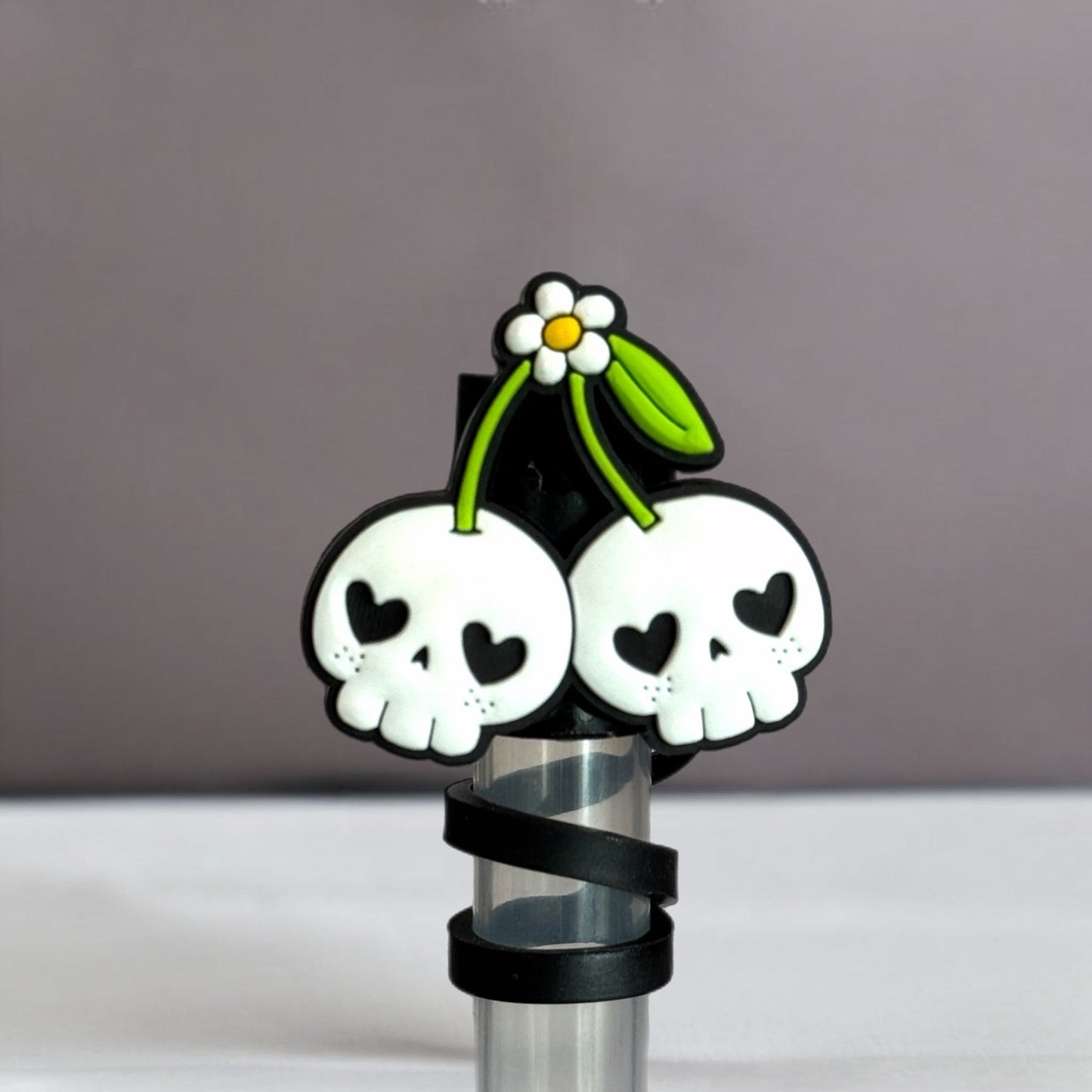 Skull Cherry Straw Topper - The Nifty Little Finds - The Nifty Little Finds