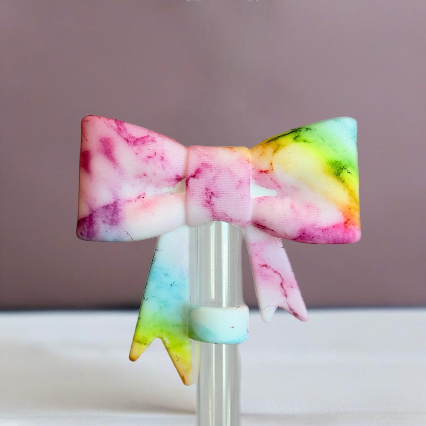 Watercolor 3D Bow Straw Topper - The Nifty Little Finds - 3D Bow Straw Topper - The Nifty Little Finds
