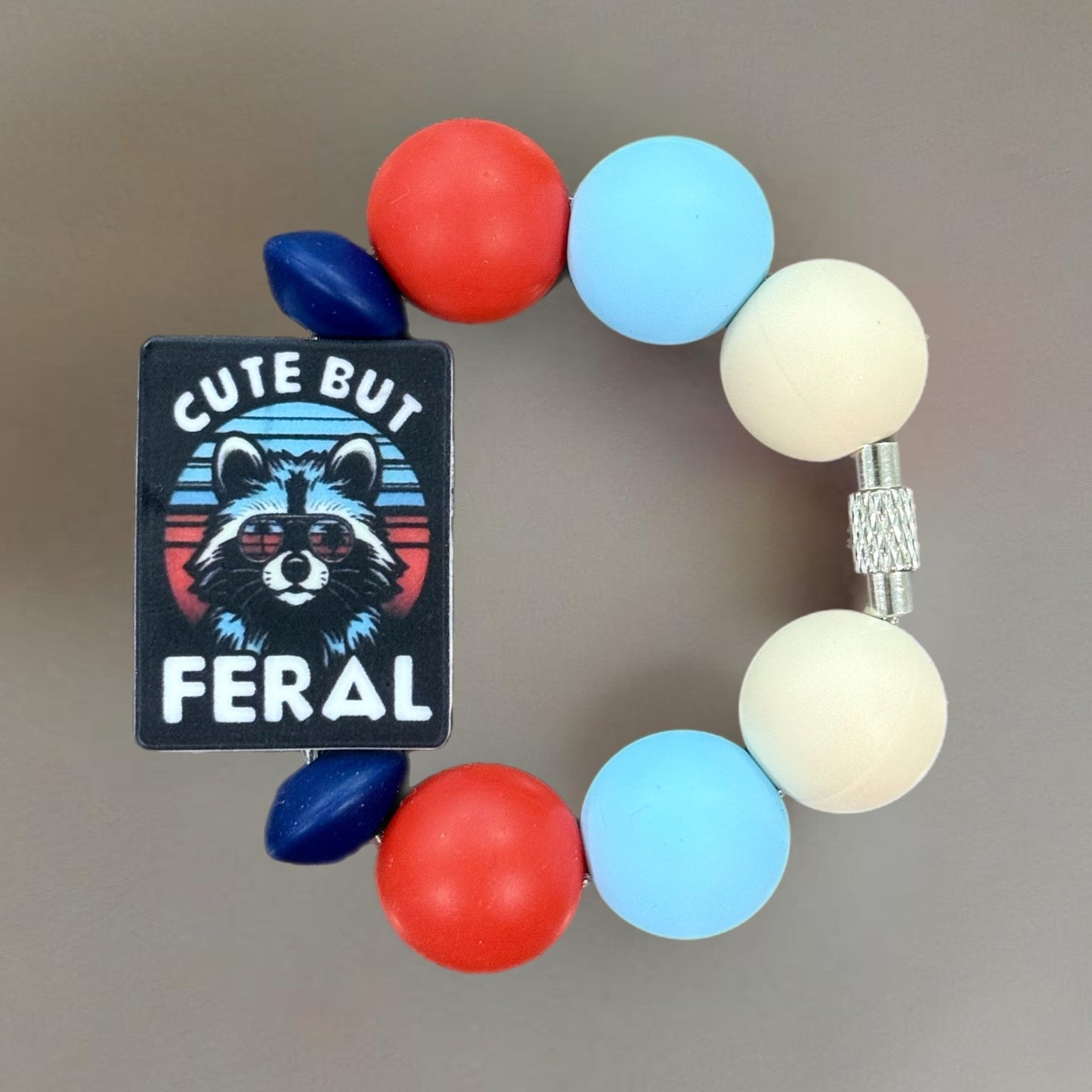 Cute But Feral Handle Bracelet - Tumbler Handle Charm - The Nifty Little Finds - Charm - The Nifty Little Finds