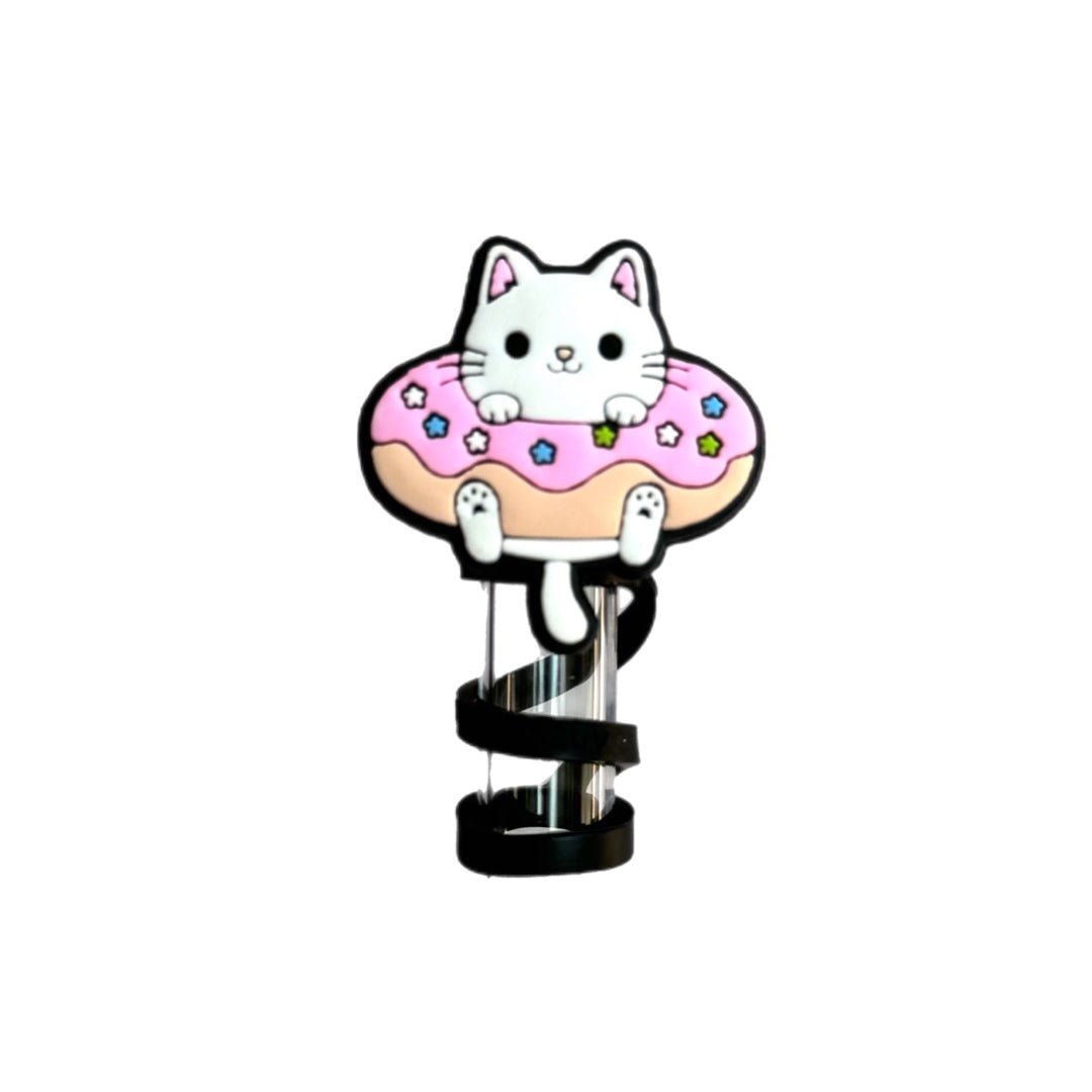 Donut Kitty Straw Topper - The Nifty Little Finds - The Nifty Little Finds