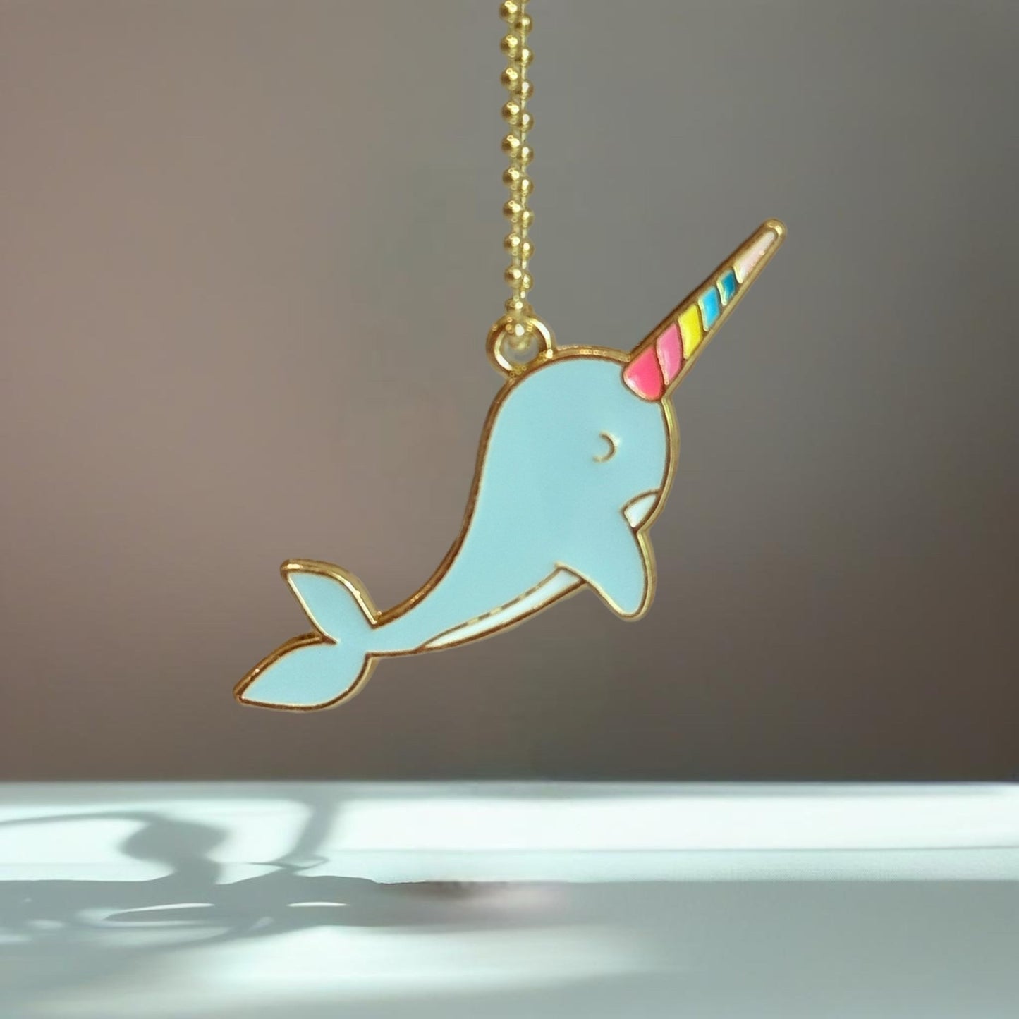 Narwahl Charm - Tumbler Handle Charm - The Nifty Little Finds - Charm - The Nifty Little Finds