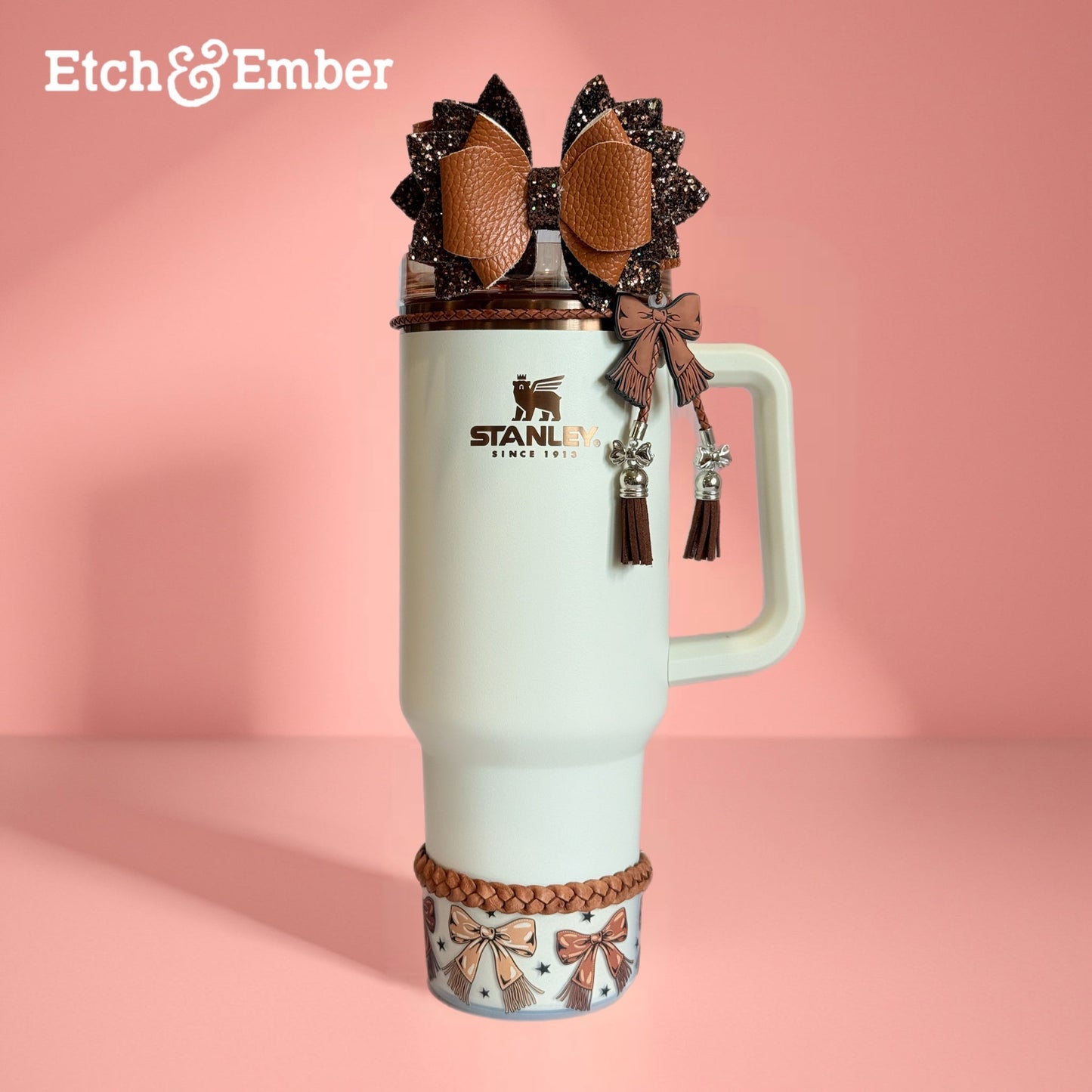 Cowgirl Bow Charm - Tumbler Handle Charm - The Nifty Little Finds - Charm - The Nifty Little Finds