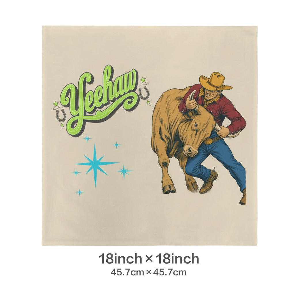 Baha Ranch The Last Roundup Steer Wrestler Velvety Soft Throw Pillow Cover
