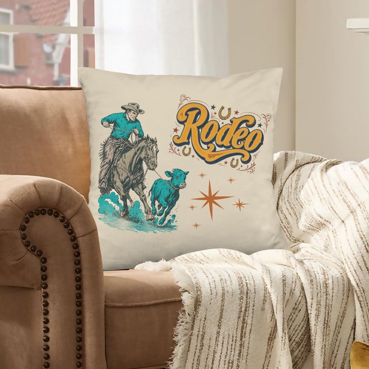 Baha Ranch The Last Roundup Throw Pillow Cover