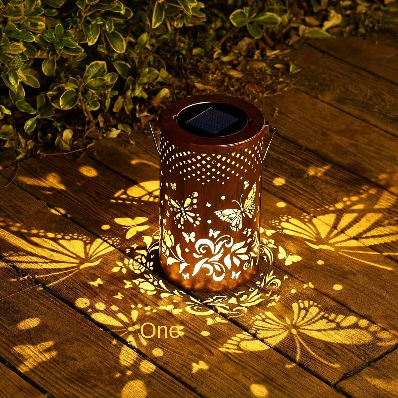 Solar Powered Sunflower Lantern Outdoor Waterproof Iron Art Hollow Garden Decor Hanging Light Factory