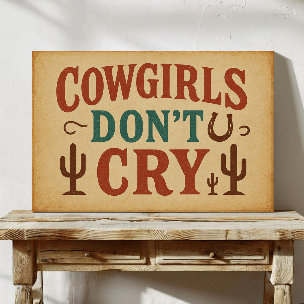 Cowgirls Don’t Cry Western Print