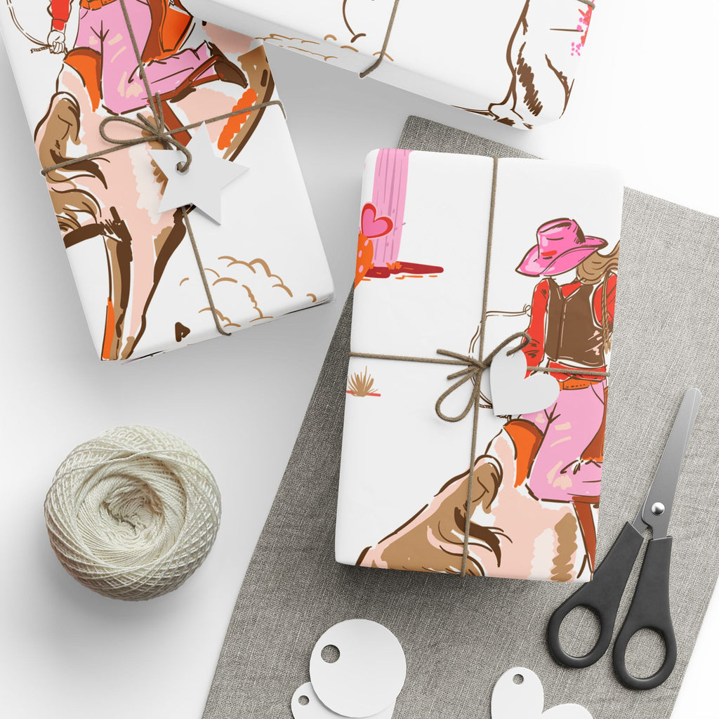 Yee-Haw, Cowgirl! Western Wrapping Paper