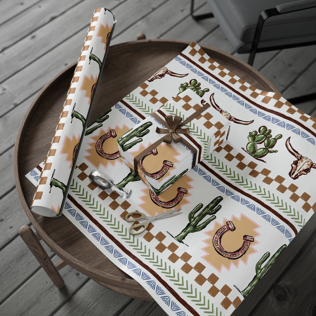 Western Holiday Wrapping Paper