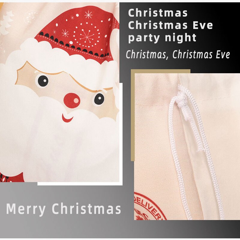Christmas Bag New Year Christmas Canvas Gift Bag