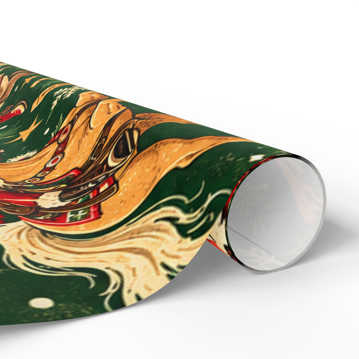Santa’s Reindeer Roundup Western Christmas Wrapping Paper