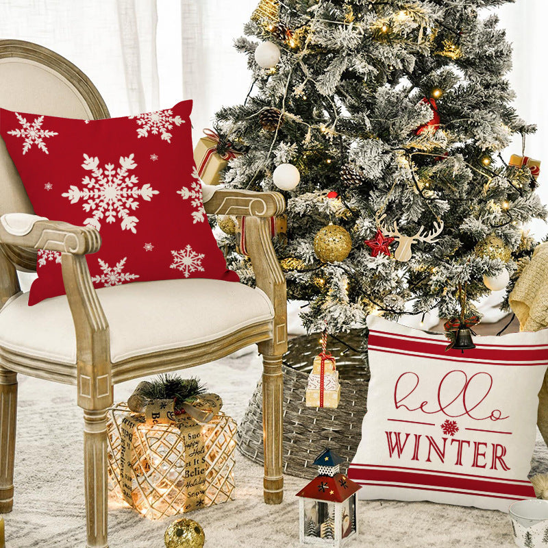 Christmas Snowflake Pillow Cover