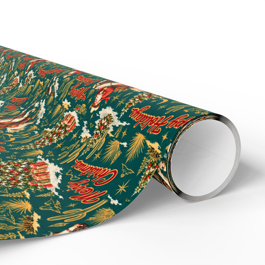 Cowboy Santa Western Christmas Wrapping Paper
