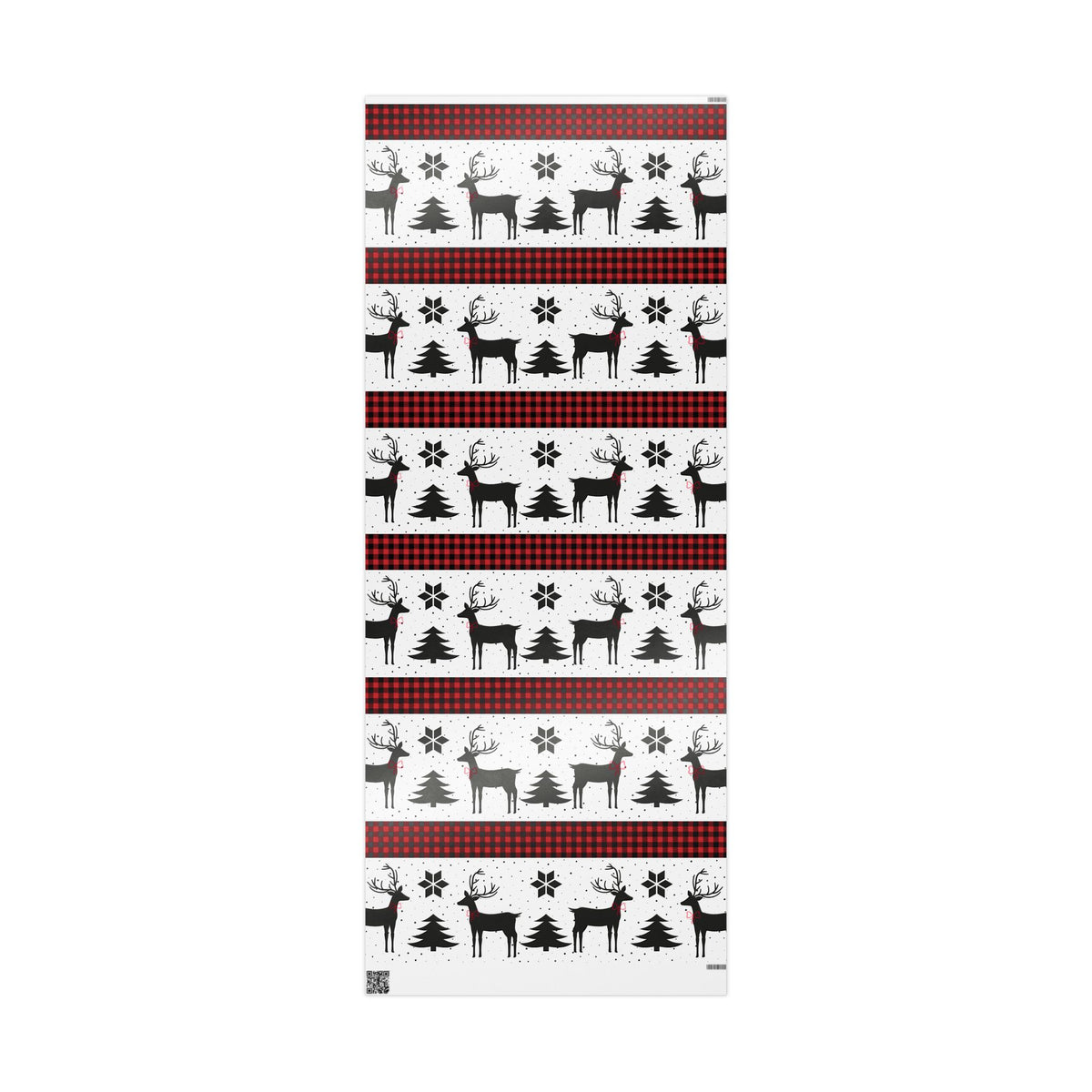 Plaid Tidings! Deer & Buffalo Check Christmas Wrapping Paper
